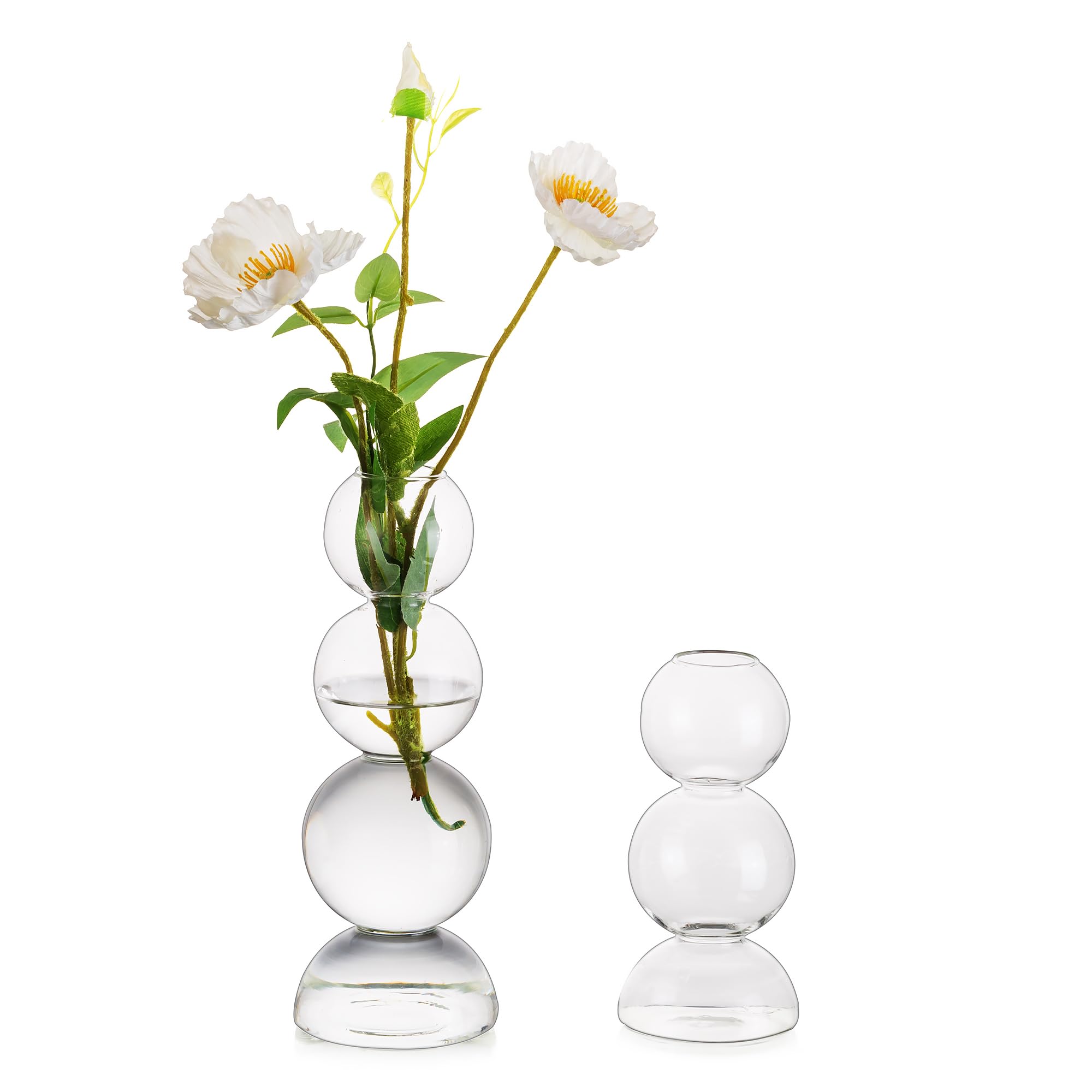 Vase for Flowers, Hewory Clear Bud Vases Small Glass 2pcs Colored-image-71d13c5b-4ee4-4a1a-a659-ff3802868332-56559