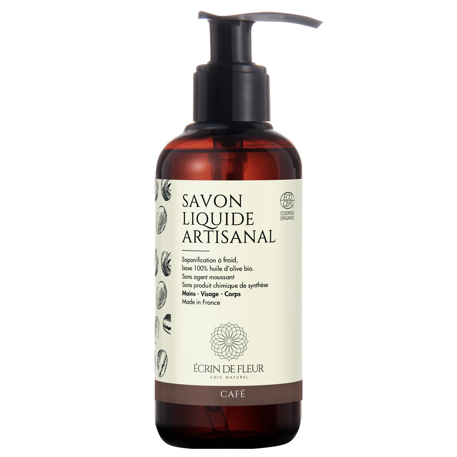 Écrin De Fleur Coffee Infused Organic Liquid Soap 250ml for Face, Body & Hair - Gentle on Sensitive Skin-image-efbde6d6-7514-4a35-938b-d4d5e43ef83a-61098