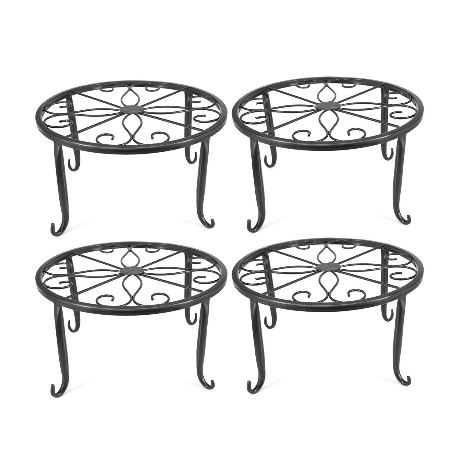 Metal Plant Stand Set of 4 - Black-image-e031ea10-1391-4550-a43f-7c980698bf12-101498