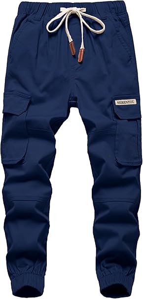 Boys Cargo Joggers with Pockets - Navy 9-10 Years-image-a8c4cd49-3a84-4f00-84ee-8834aba0eeb6-104629