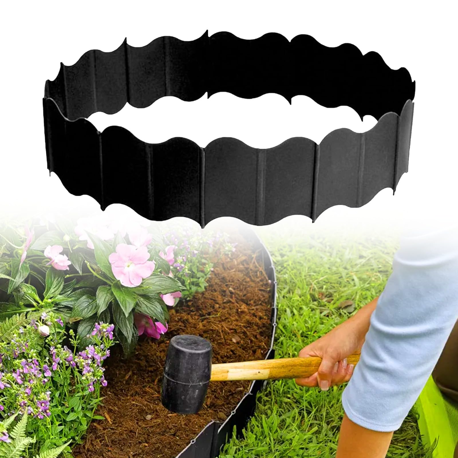 Flexible Garden Lawn Edging Border - Black 26.7m-image-bde53386-314e-40d9-81fb-471cad17cabc-103577