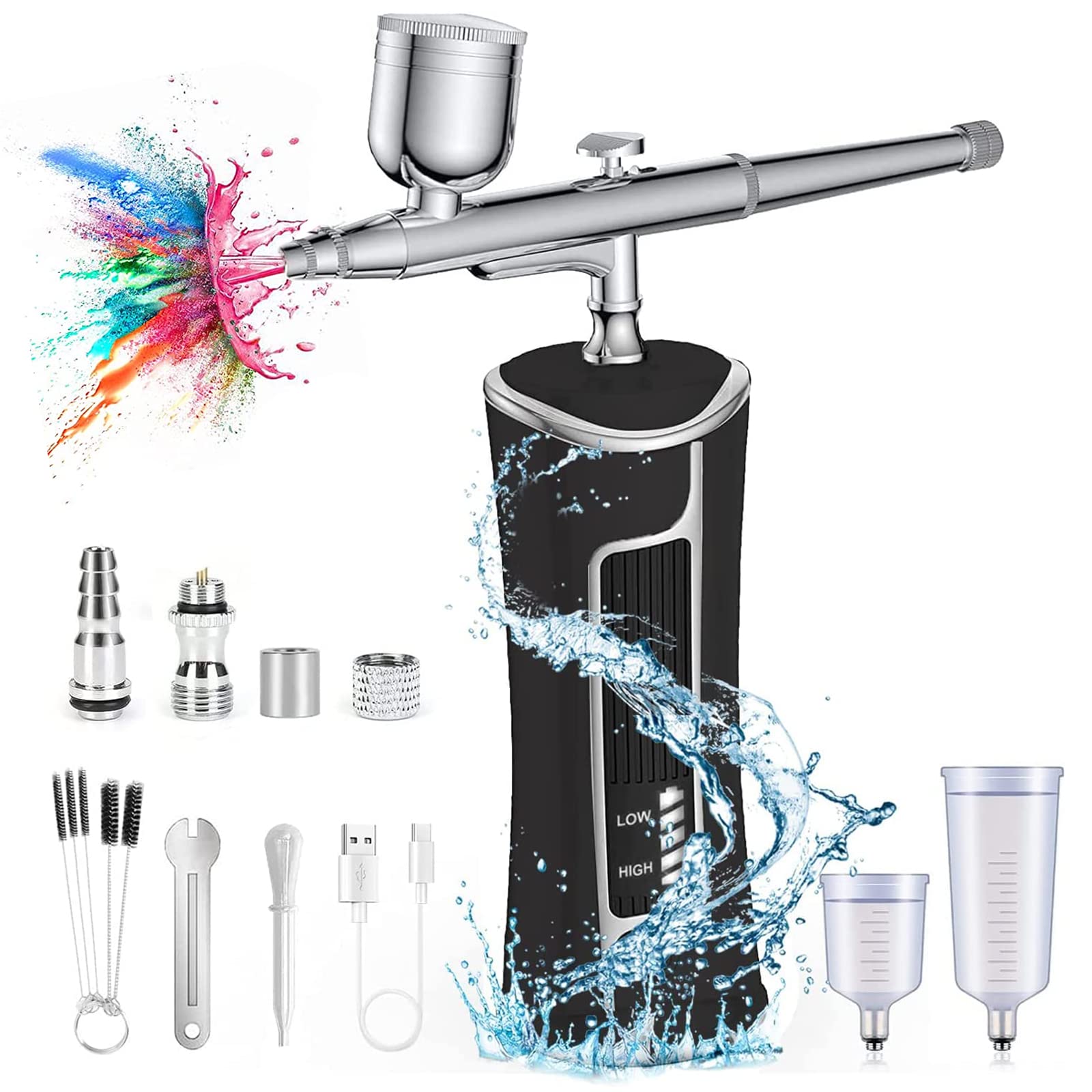 Cordless Airbrush Kit Rechargeable USB - Black-image-b392befc-b023-4962-a9d5-a3dfa7461eec-100834
