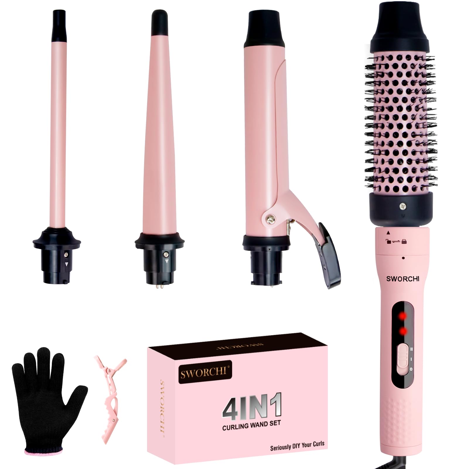 4 in 1 Ceramic Curling Wand Set with Straightener Brush - Versatile Hairstyles & Rapid Heating-image-6c06a586-dfbc-4bf7-8eb7-d5be716404b5-69061