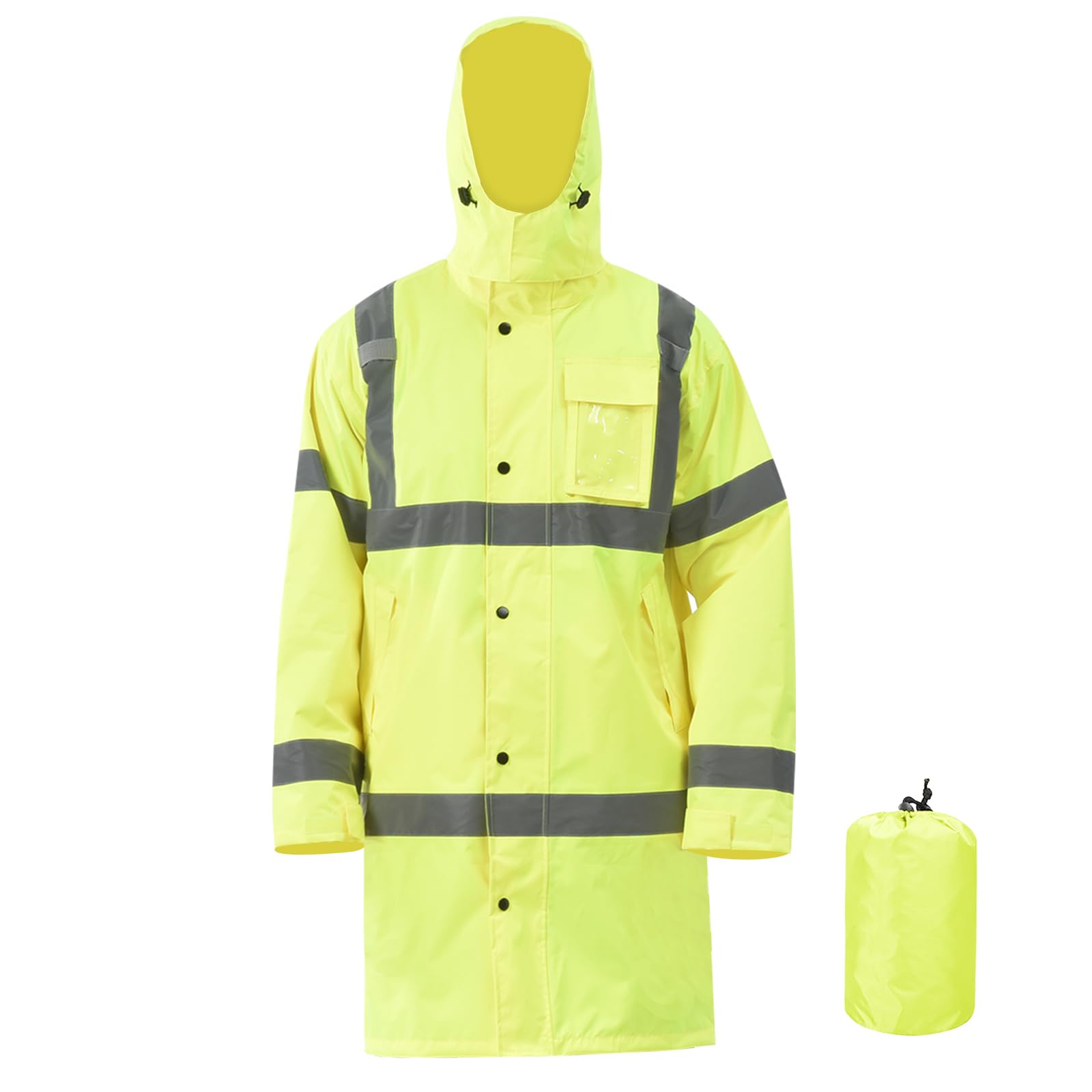 Men's Hi-Vis Waterproof Jacket - Yellow 5XL