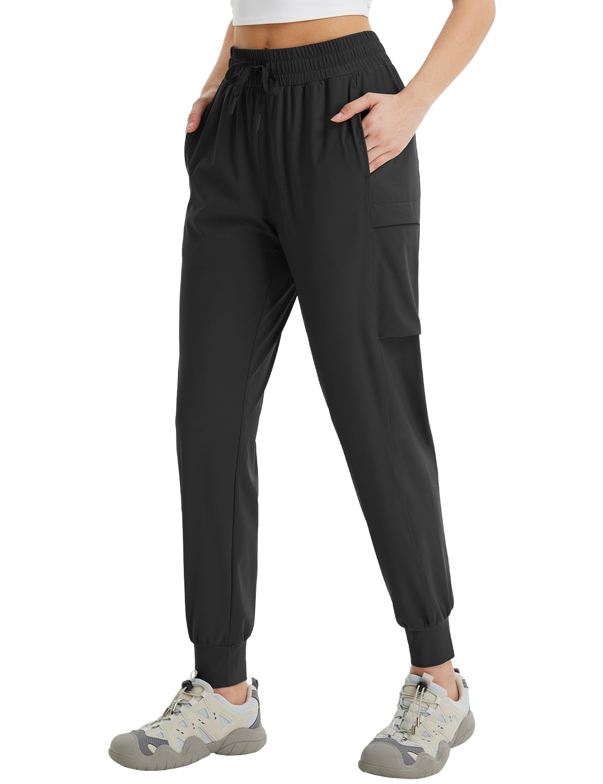 Women's Cargo Trousers Quick Dry - Black XS-image-e53eceac-fae9-4763-a2a9-a89ca9e9889b-103021