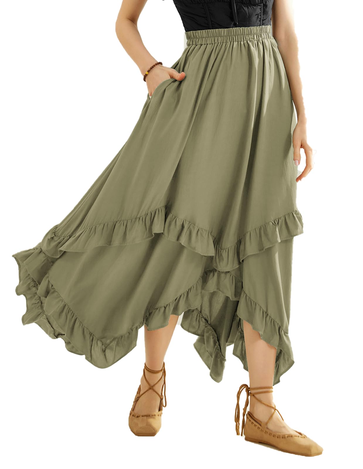 SCARLET DARKNESS Women Renaissance Cottagecore Dress Rockabilly Green-image-3afc485e-d09a-415b-aa0e-5549bafa2d18-43753