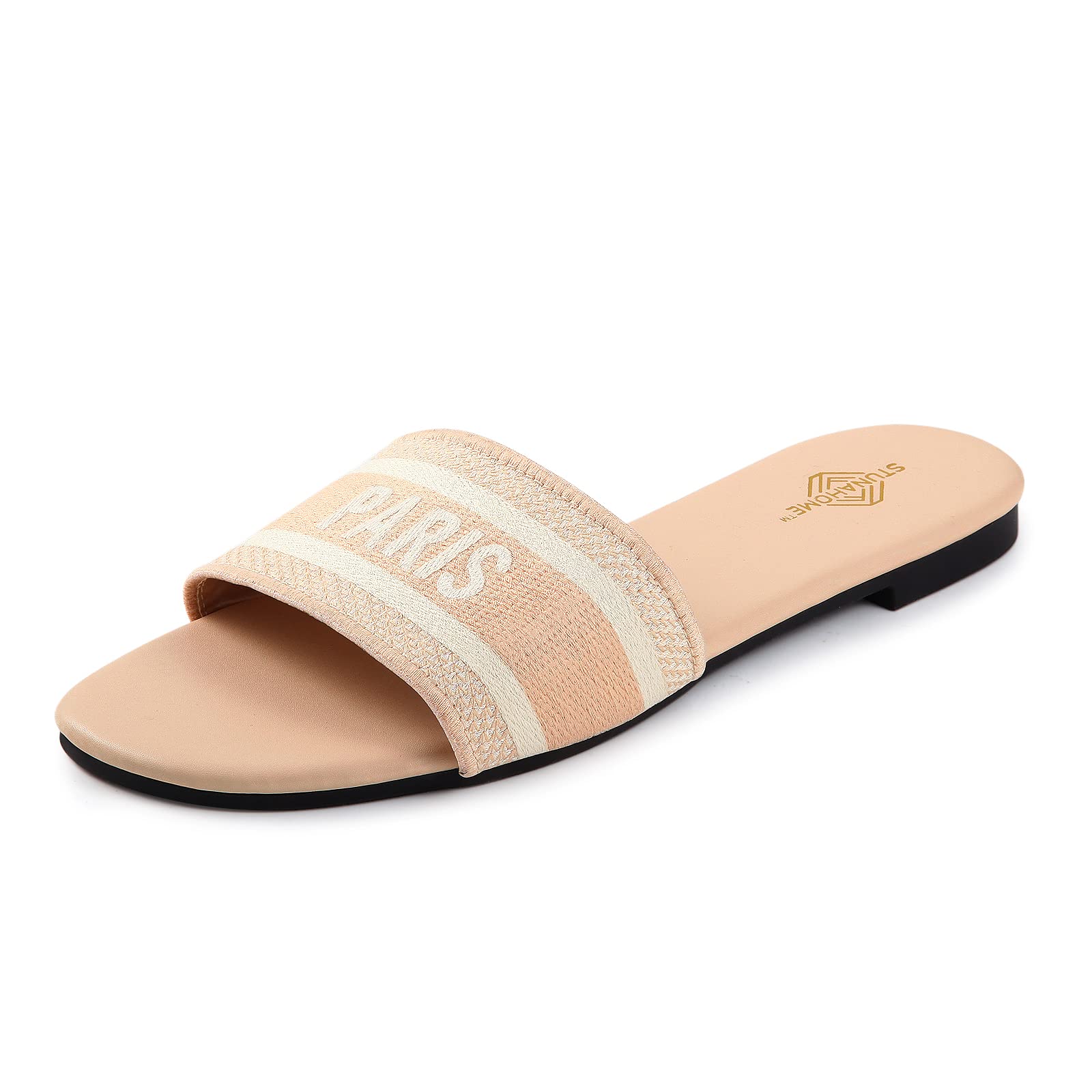 Women's Braided Flat Sandals - Beige UK 3.5-image-8b00e7e0-d542-4fd6-aad7-4dbe1398d040-111306