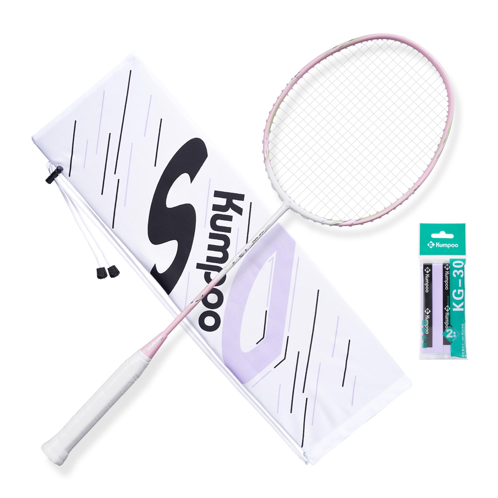 Carbon Fibre Badminton Racket Set - Pink DS-201-image-b61c089e-efe5-44ce-91e7-8b617a1c57d5-120536