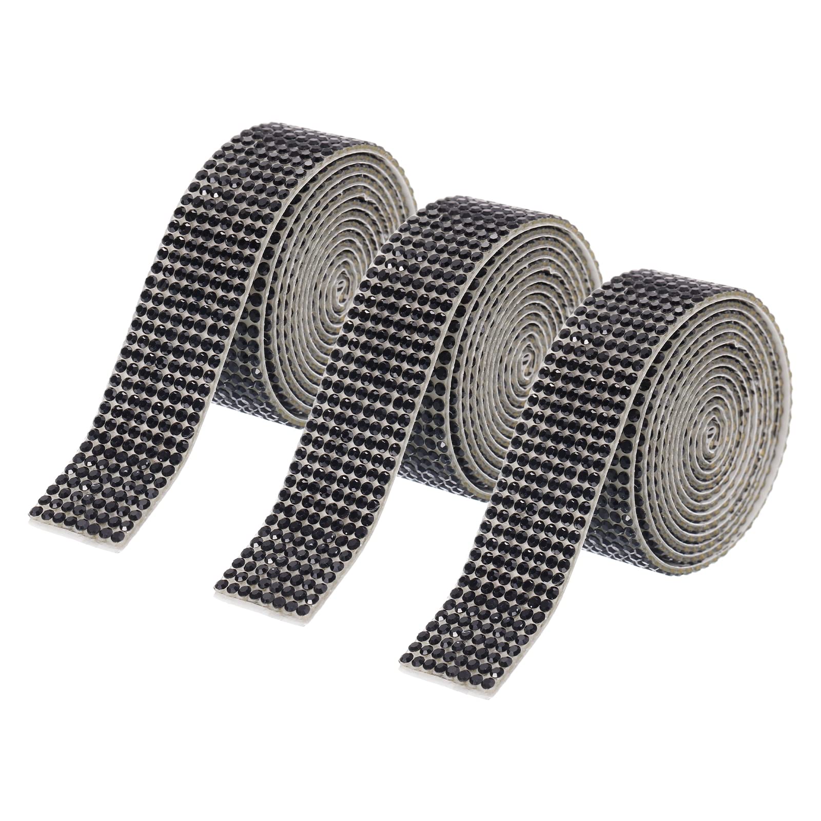 sourcing map Rolls Yards Self Adhesive Crystal 3 3 18mm Black-image-d59beb44-45ac-4498-b446-f71e813d5703-62139