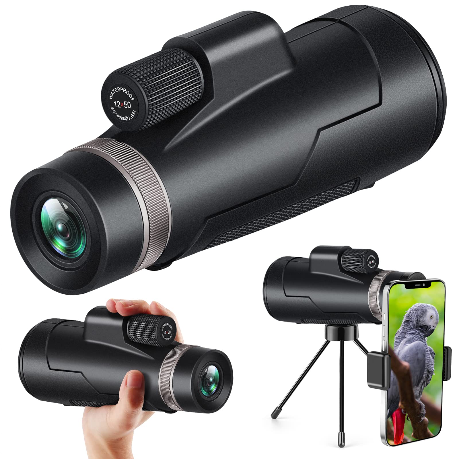 12x50 Monocular Telescope with Tripod - Black jf-5-image-063e33ab-8d81-4ddf-add8-67cf089a9dfa-100448