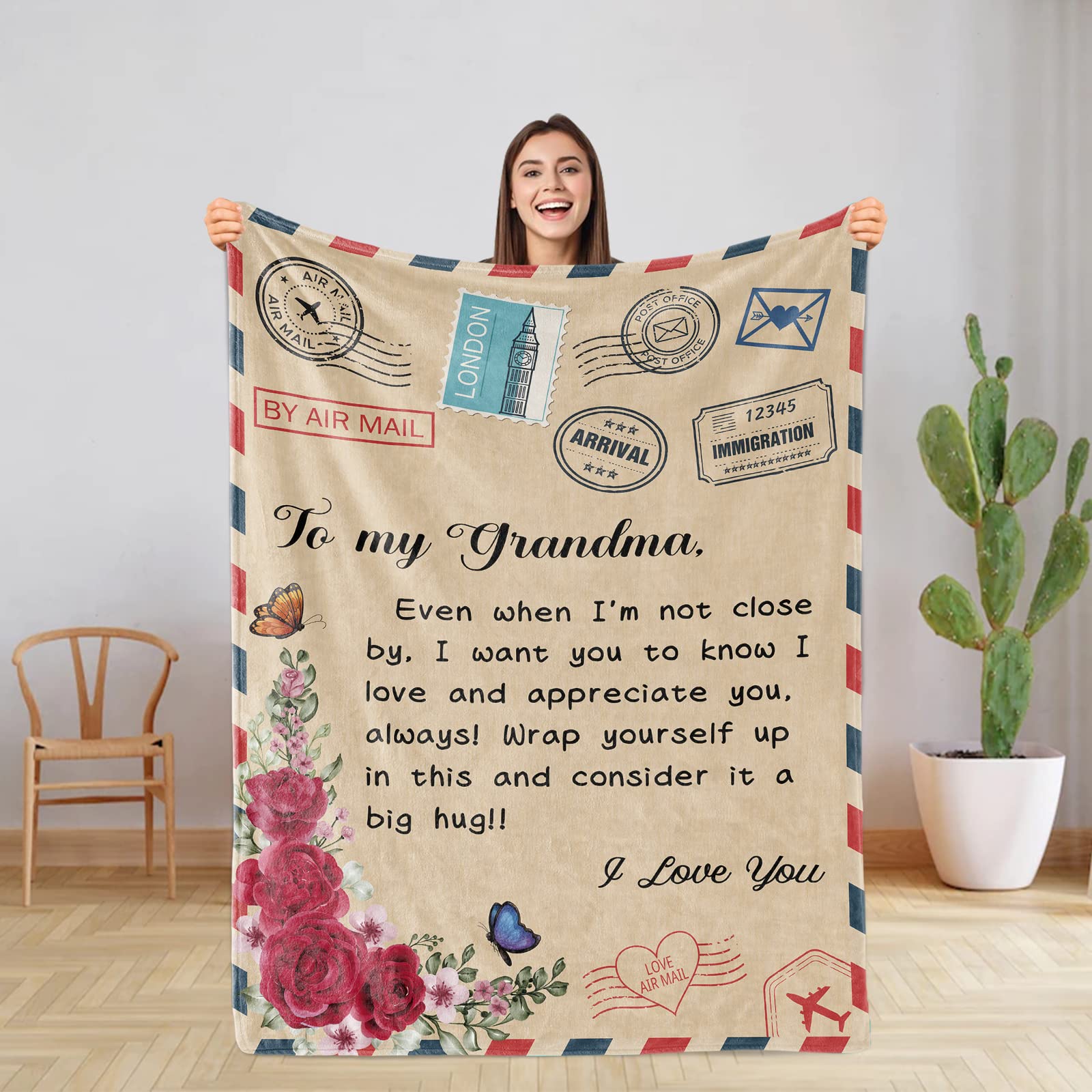 Grandma Blanket, Grandma Gifts From Grandkids, Birthday 50" X 60"-image-fe98ccf3-6b80-4a18-8765-b98e28c11591-56409