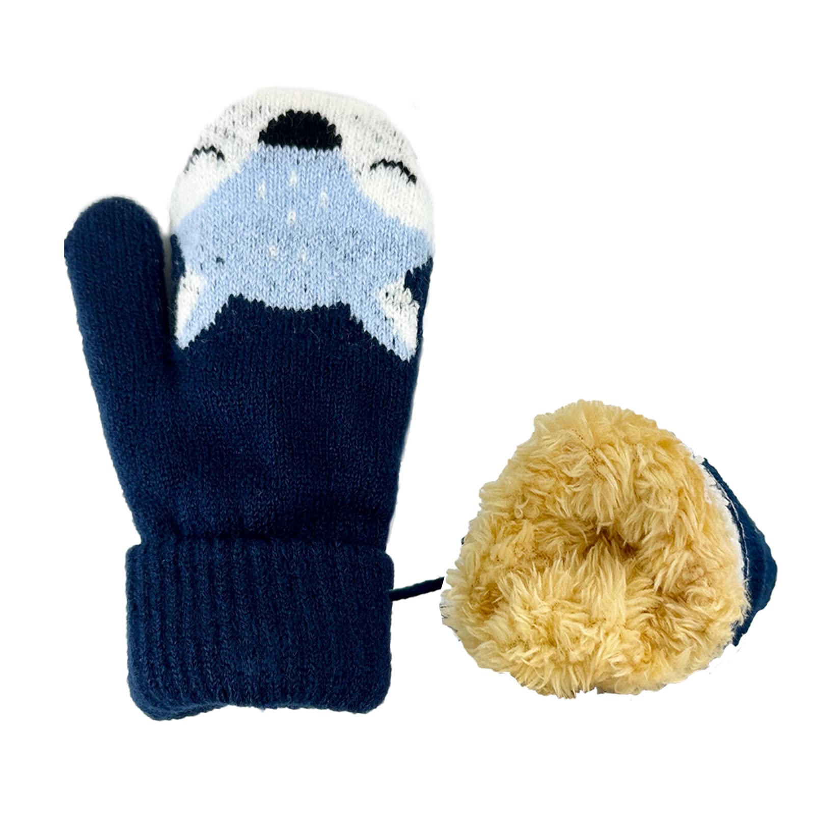 Cute Cartoon Kids Mittens with Neck String - Warm Winter Gloves for 1-4 Years-image-9515964b-240a-4f88-b9fe-263511fcb709-54368