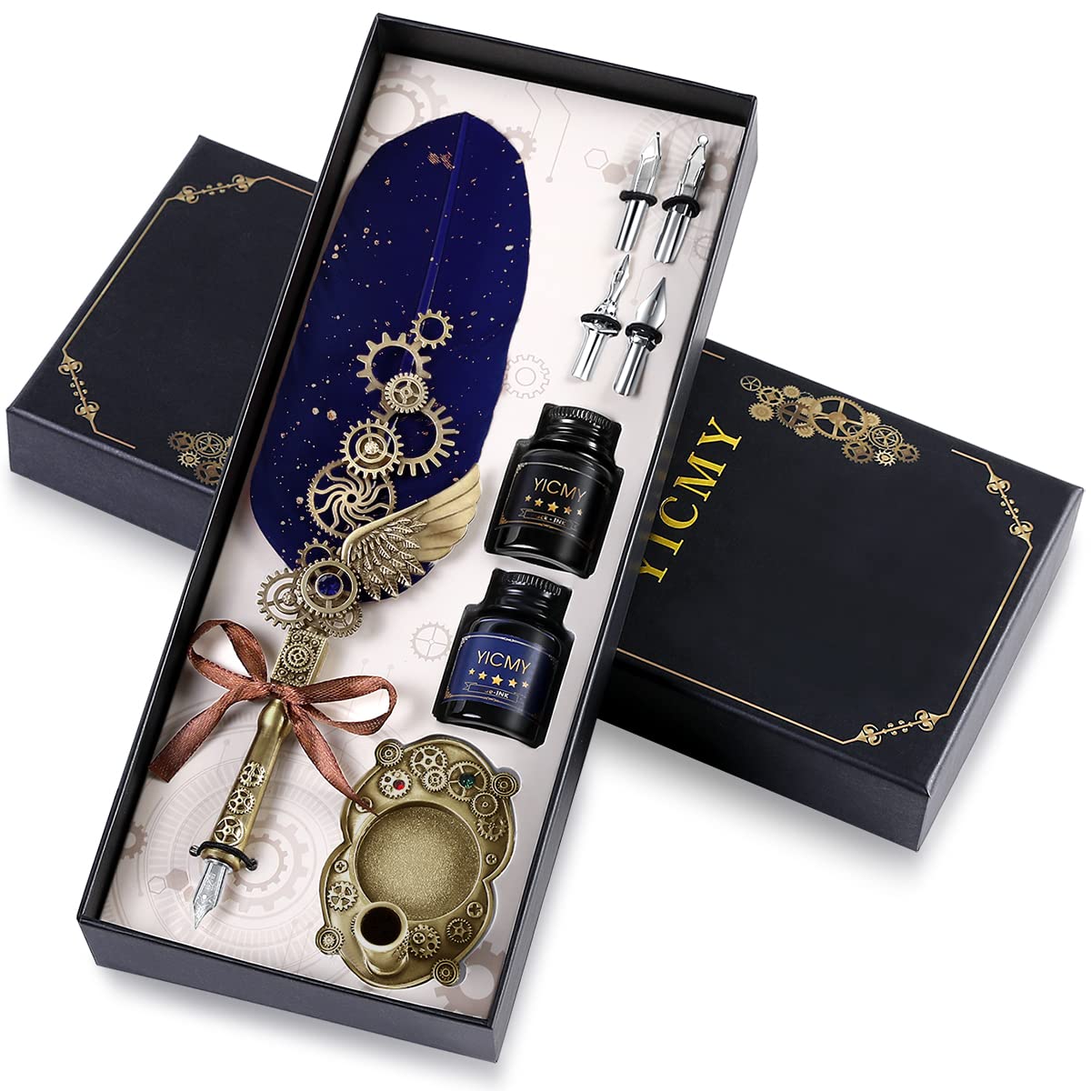 YICMY Feather Quill Pen Ink Set - Elegant Calligraphy Gift for Beginners with Ink & Holder-image-2c73c2c8-e9a3-45a6-9997-f8d91f20502f-56479