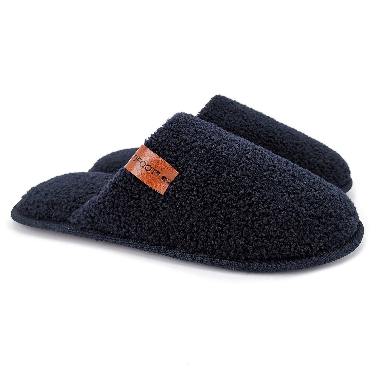 Women's Fuzzy House Slippers - Navy Blue UK 8-9-image-03485da1-7f9b-47ef-bb42-6e5517e362ed-88741
