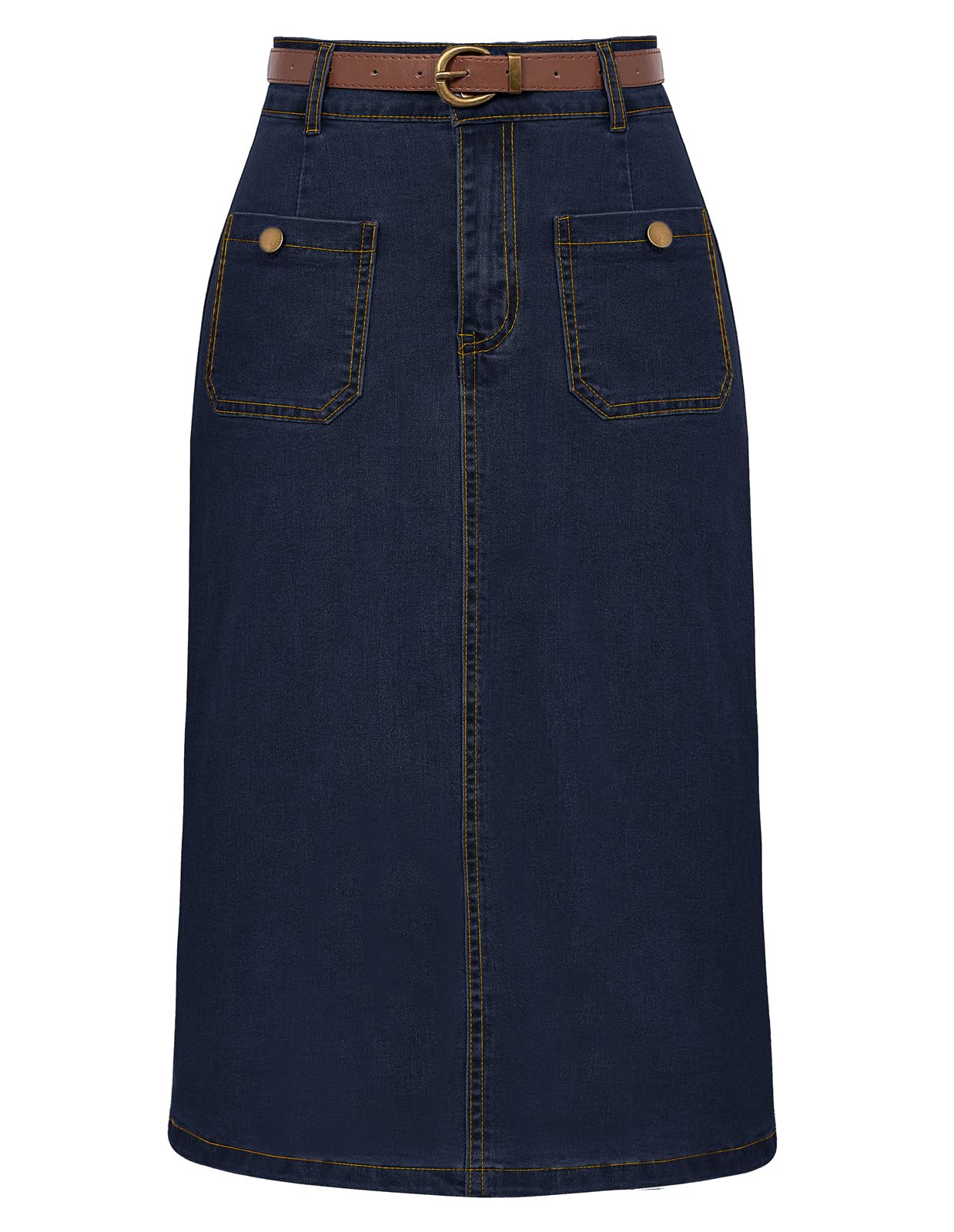 Women's Denim A-Line Skirt - Dark Blue S-image-da0a4f34-82ba-4a74-9d94-5fbe619d0897-113940