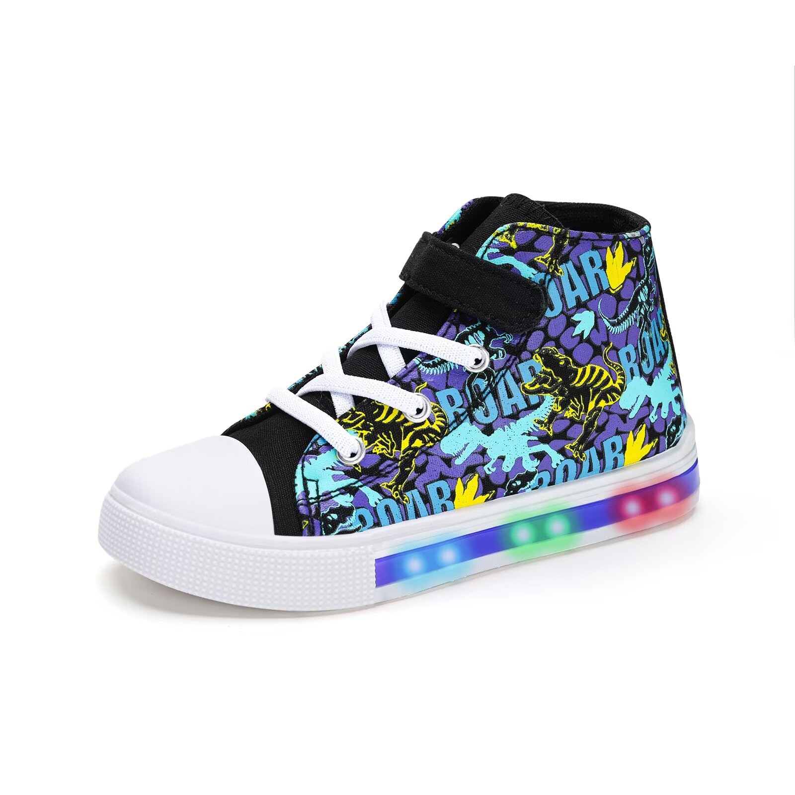 Kids Light Up Trainers - Blue Purple Dino UK 7-image-96d5cb07-85f7-4633-bc85-4e5e24df30ec-120344