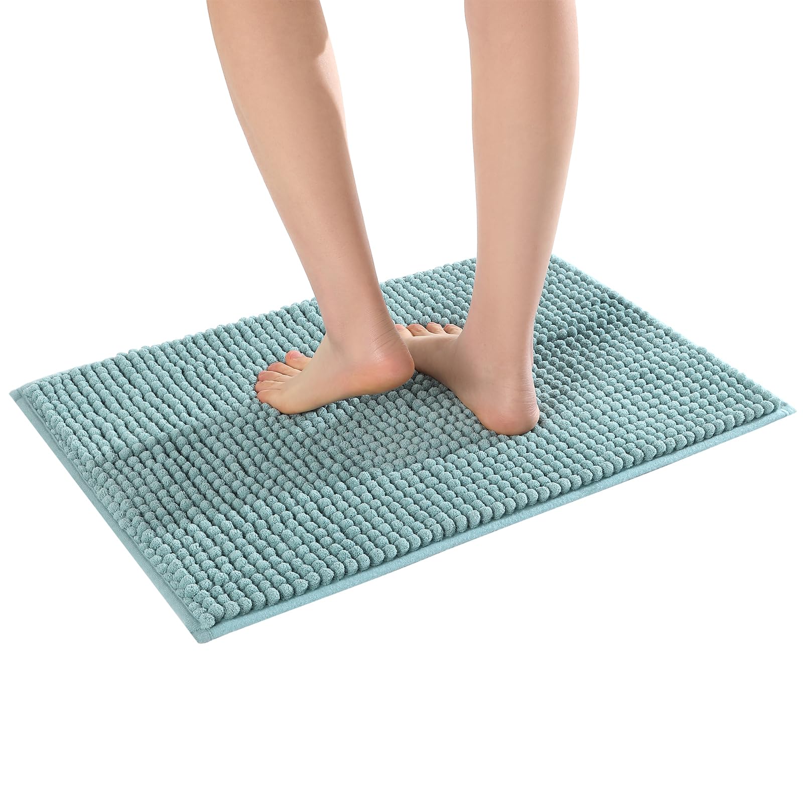 Chenille Non-slip Bath Mat - Light Green 50 x 80 cm-image-08d664f9-759d-4eb3-b529-32aff9998c21-102770