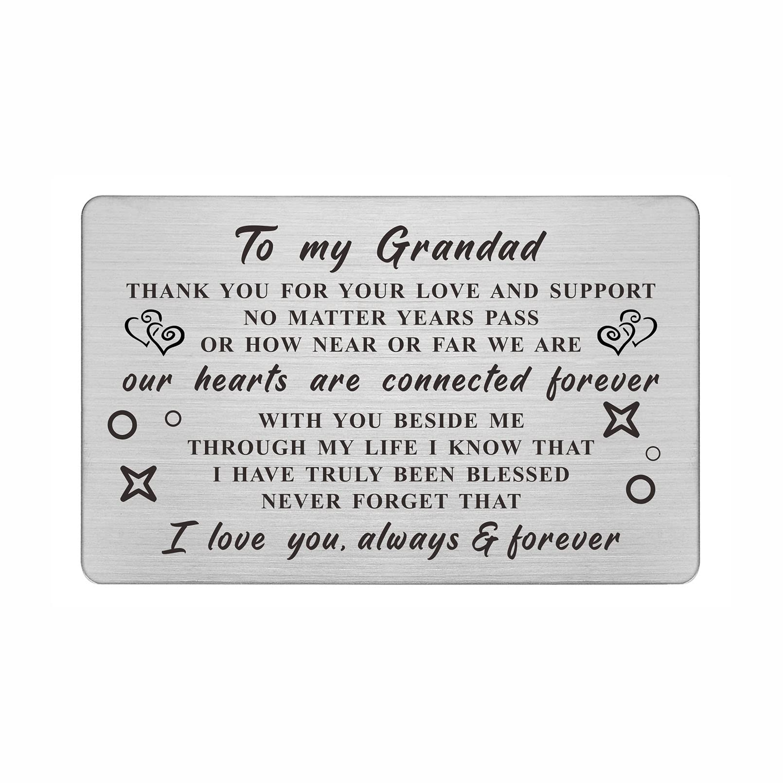 Heartfelt Grandad Wallet Card – Sentimental Gift for Birthdays, Father’s Day & Christmas