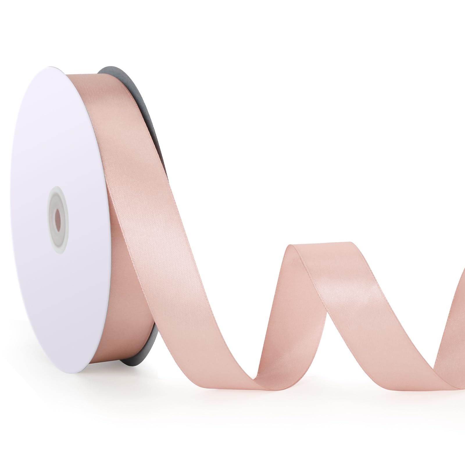 Champagne Pink Satin Crafting Ribbon 25mm x 92m - Perfect for Gifts & Decorations-image-6e71f944-7430-4160-868c-6e4a5706fa78-52871