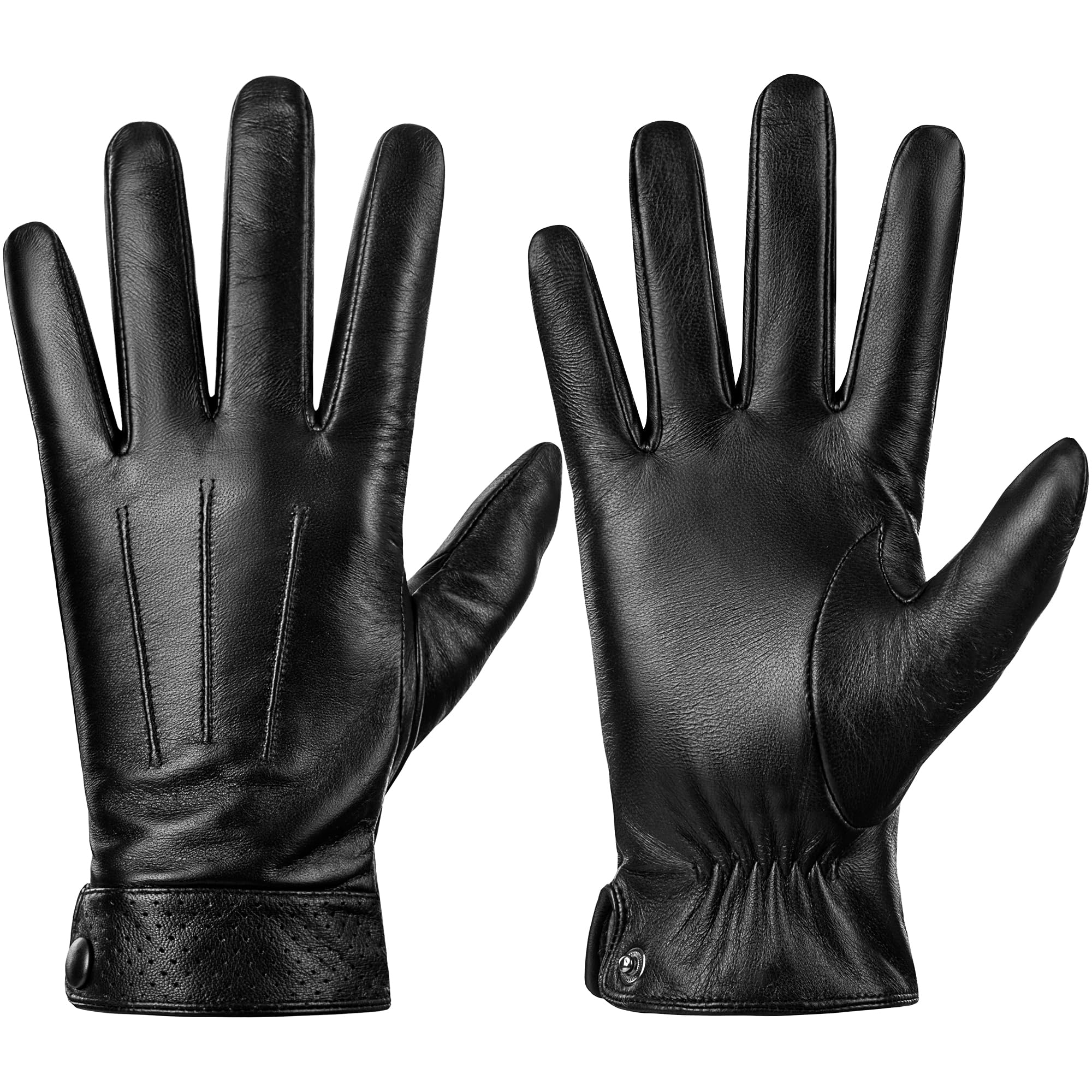 Men's Leather Gloves Warm Lined - Black S-image-e50ddab5-39eb-4fa2-9478-807324f2552e-111057