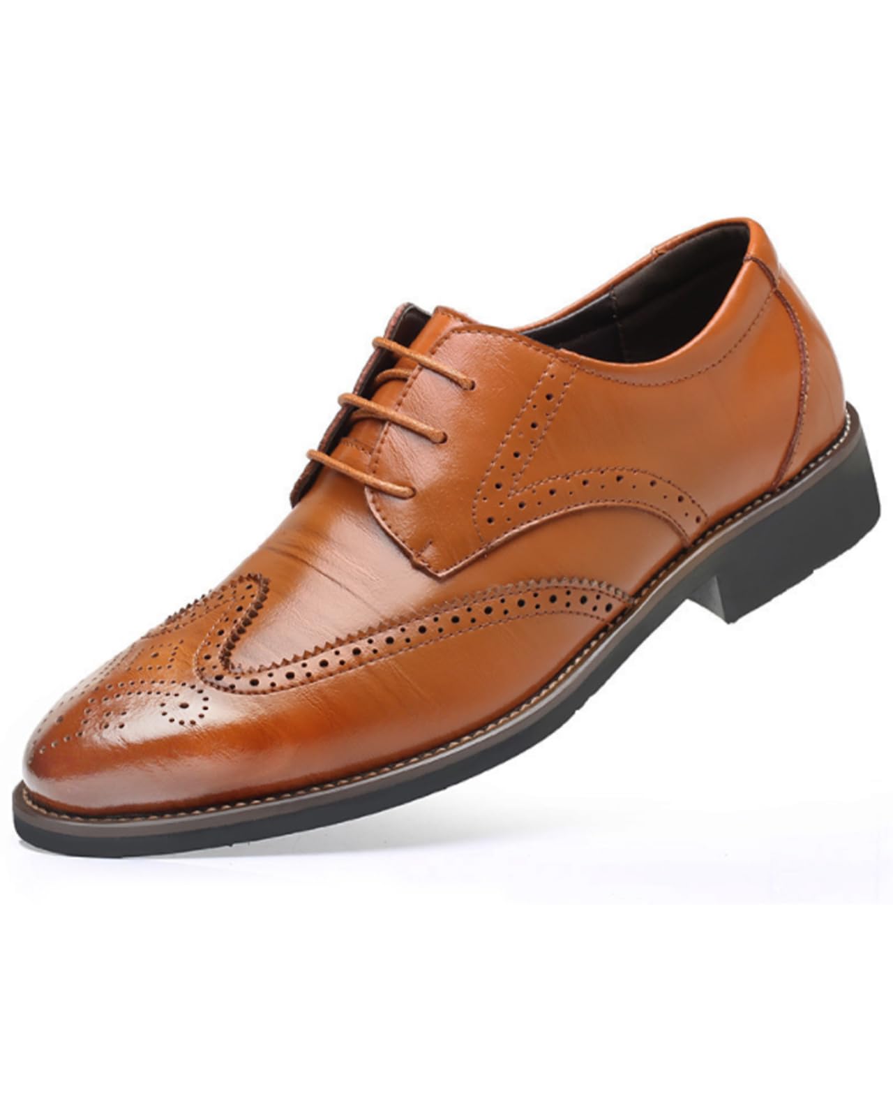Men's Yellow Leather Brogues, Size 7 UK-image-285d71a7-a3c3-442a-950d-8cf4a795fbcf-52295