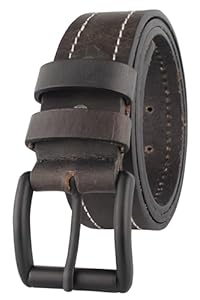 Men's Genuine Leather Belt 40MM Buckle - Black/Brown, Size 46-image-df71120e-a7a2-4a51-8a1f-04047677fc37-63371
