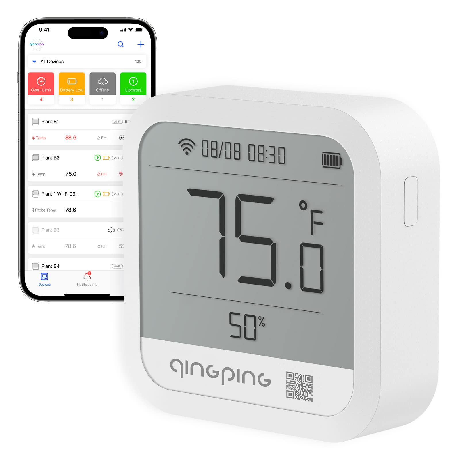 Wi-Fi Thermometer Hygrometer - White CGP22W-image-c2387d96-0557-4c3a-bec1-74bdc1787246-109897