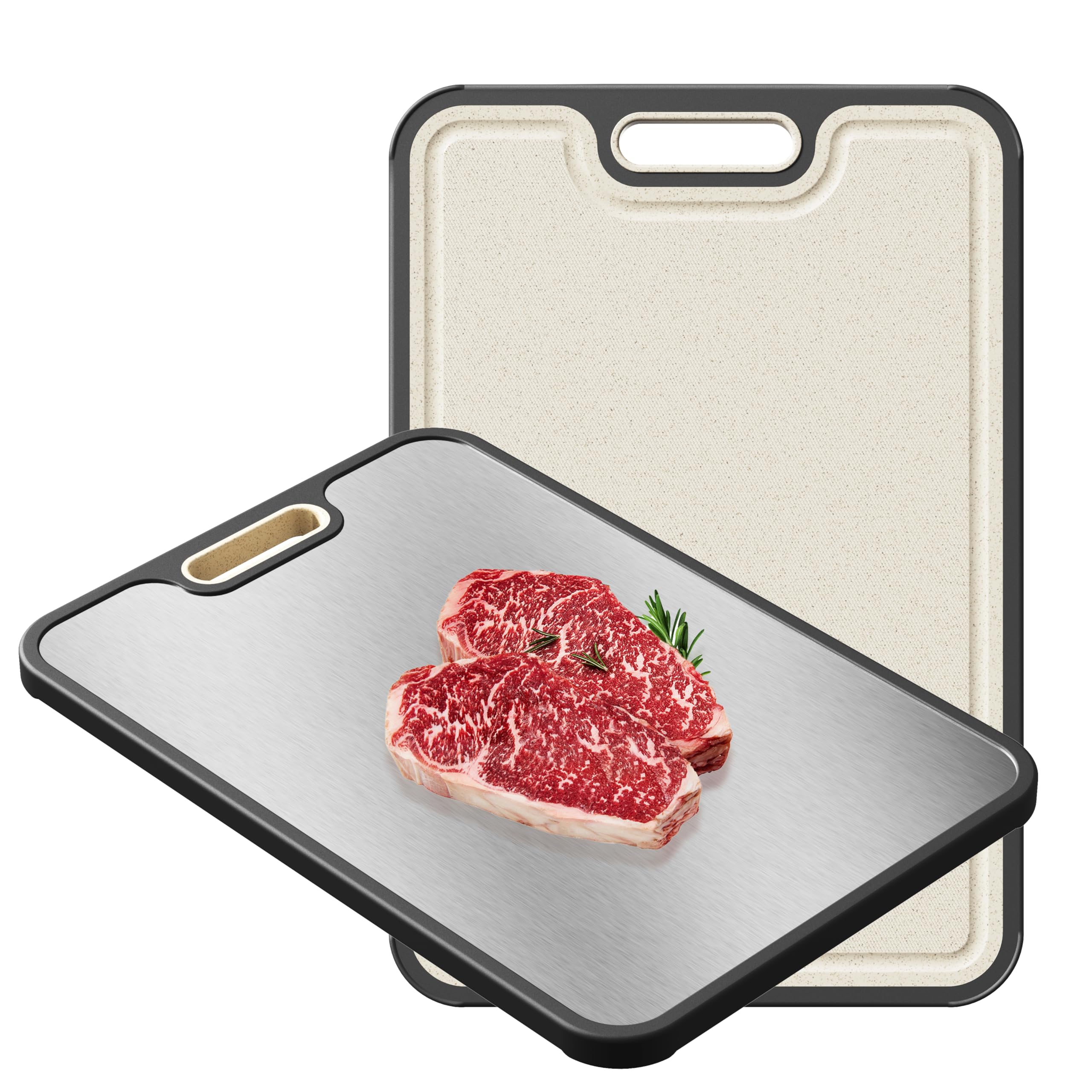 Double Sided Cutting Board - Wheat Straw 38.5L x 26.5W cm-image-9e48c8dc-4598-4bc9-a230-7ac66d565461-120090