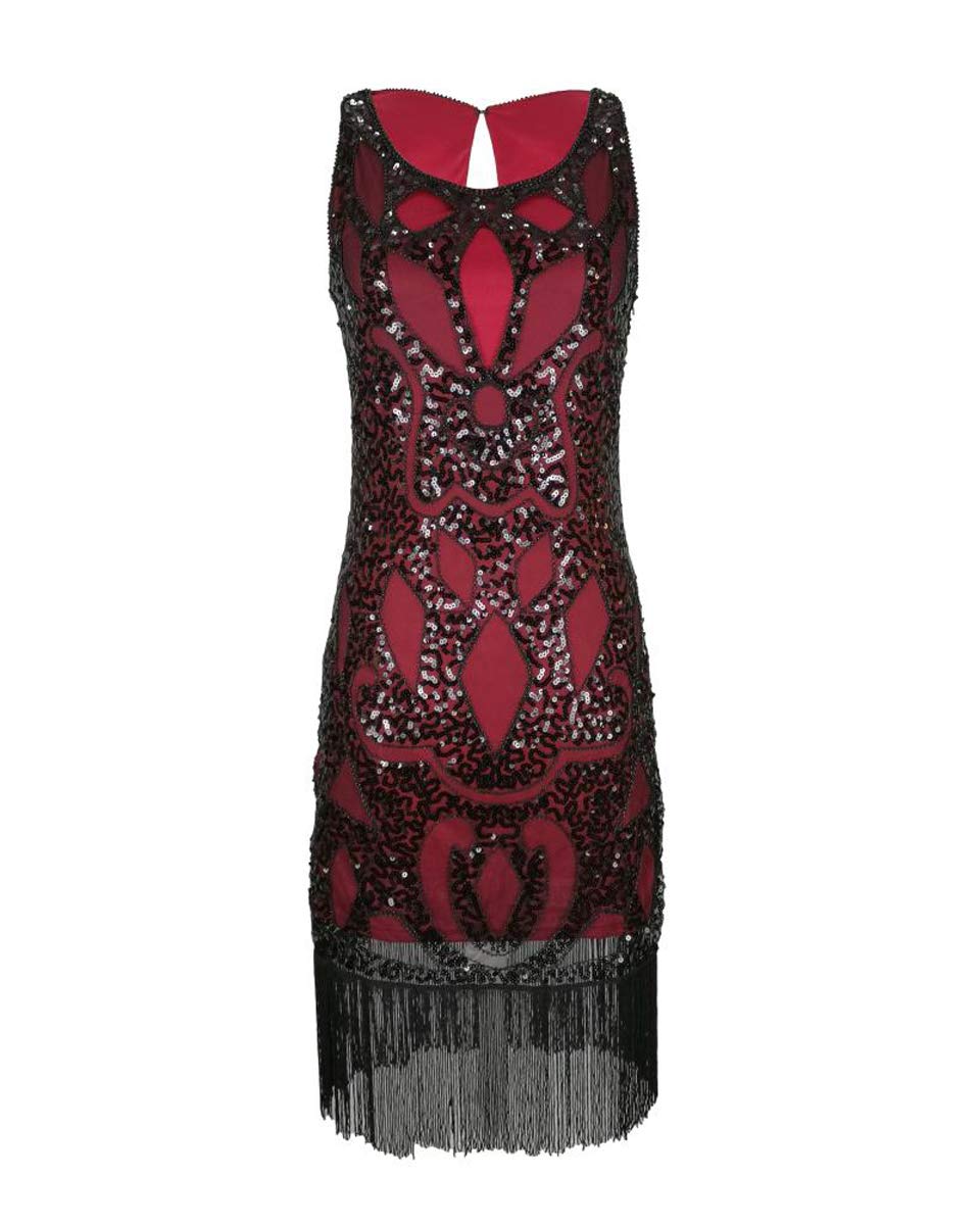 1920s Flapper Sequin Dress - Red UK 10-image-32f44c9e-b116-42d9-a764-a0b0d106597d-113404