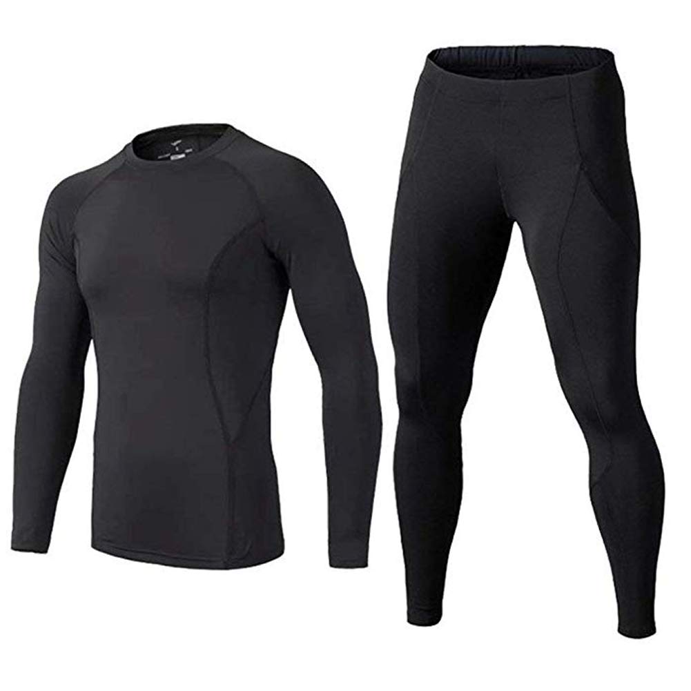 Kids' Boys Long Sleeve Compression Base Layer Set - Ideal for Sports & Outdoor Activities, Black, Size 26-image-573526dd-968a-4422-b041-044686d35d1e-67019