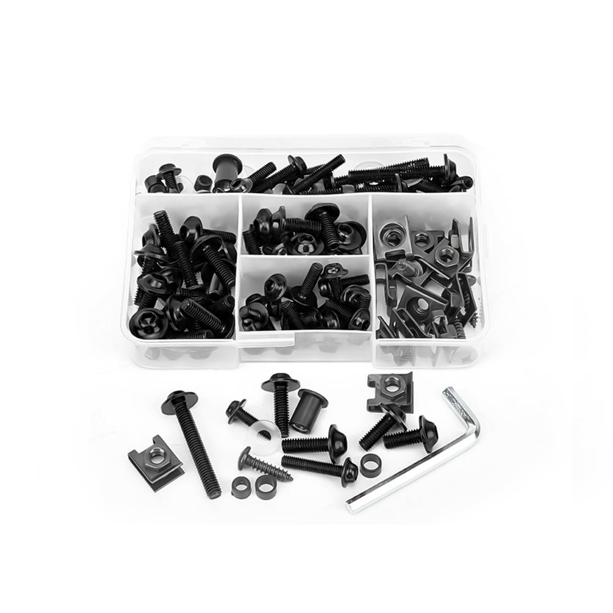 Motorcycle Fairing Bolts Kit - Black 195pcs-image-9218dfd4-6c79-4f90-bd7a-0adc3bcc8e34-85687