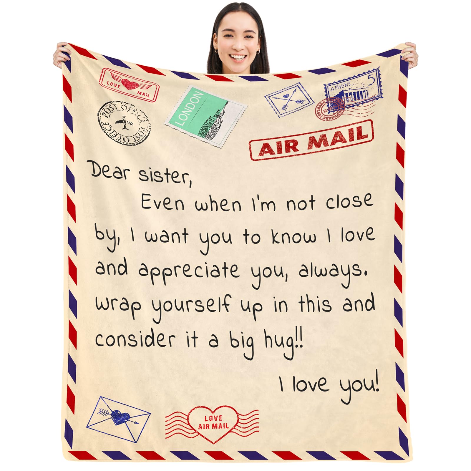 CAPRIFIC Gifts for Her, Blanket is Perfect Present, Sisters' 50''x60-image-1861f007-6d27-4992-a94d-4d2e25d9acec-53453