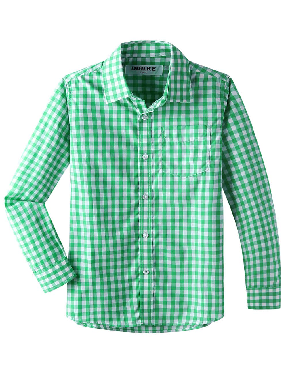 Boys' School Shirt - Green & White Check, Size 2Y-image-f1b226e6-4ede-47ad-aae0-17fcf9435ca3-91313
