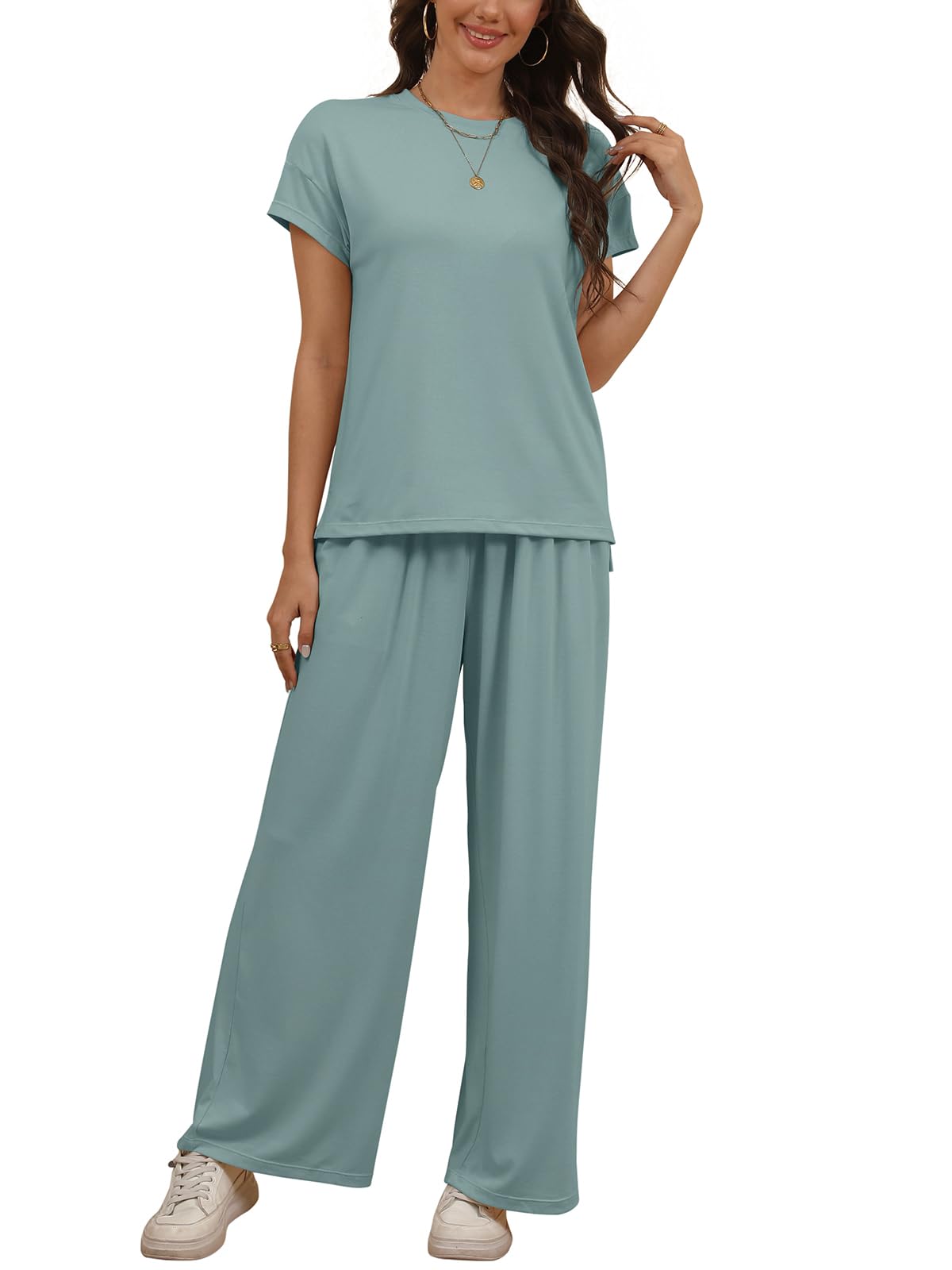 Women's Lounge Wear Set - Grey Green Size S-image-9400aec3-a788-4dc1-8fc7-e4d14260ae07-92314