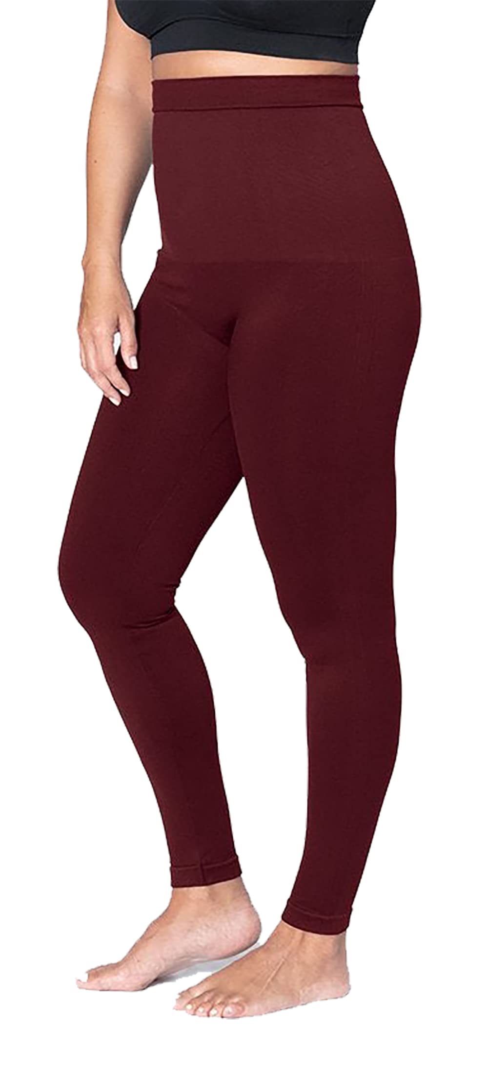 Women's Tummy Control Leggings - Burgundy S-image-f348a423-61f8-4c95-966a-8764225631c3-115591