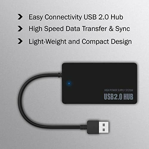 ISOUL 4-Port USB 3.0 Hub - Ultra-Slim Portable Adapter For PC, Laptop, MacBook, PS4, Xbox