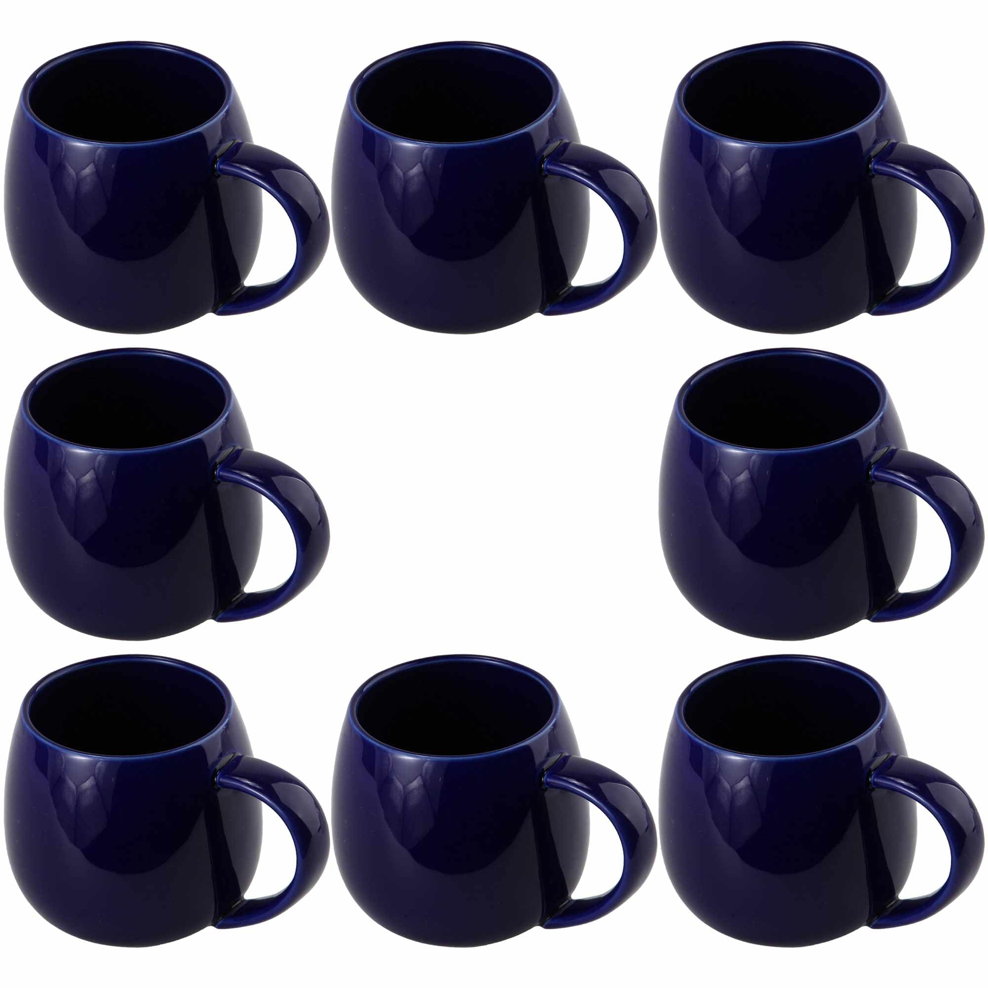 Ceramic Coffee Mugs Set of 8 12oz - Blue White Inside-image-54623cbd-b035-4118-845e-e1b516d0ad3d-101180