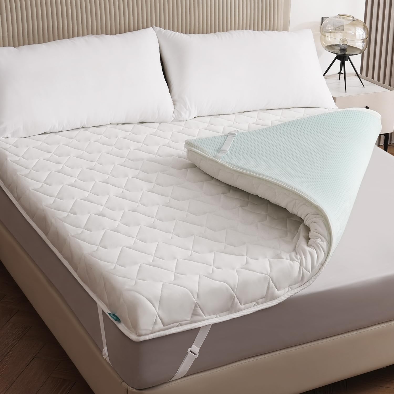 Gel Memory Foam Mattress Queen 3 Inch/7.6CM OEKO-TEX 52x203cm White