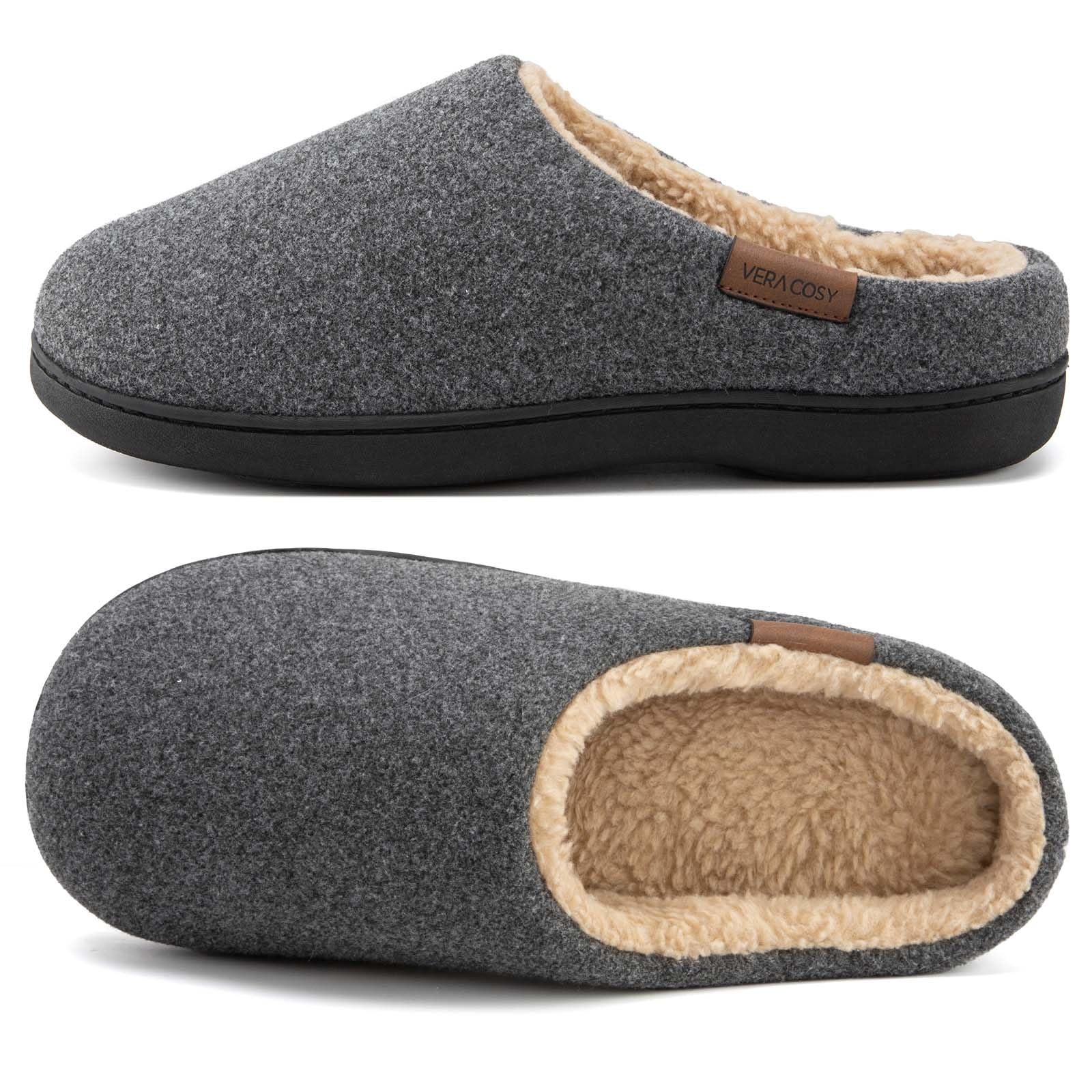 Men's Memory Foam Slippers - Dark Grey Concrete UK 10/11-image-ad1929a9-028f-4257-9a83-23e2c7d448f3-119244