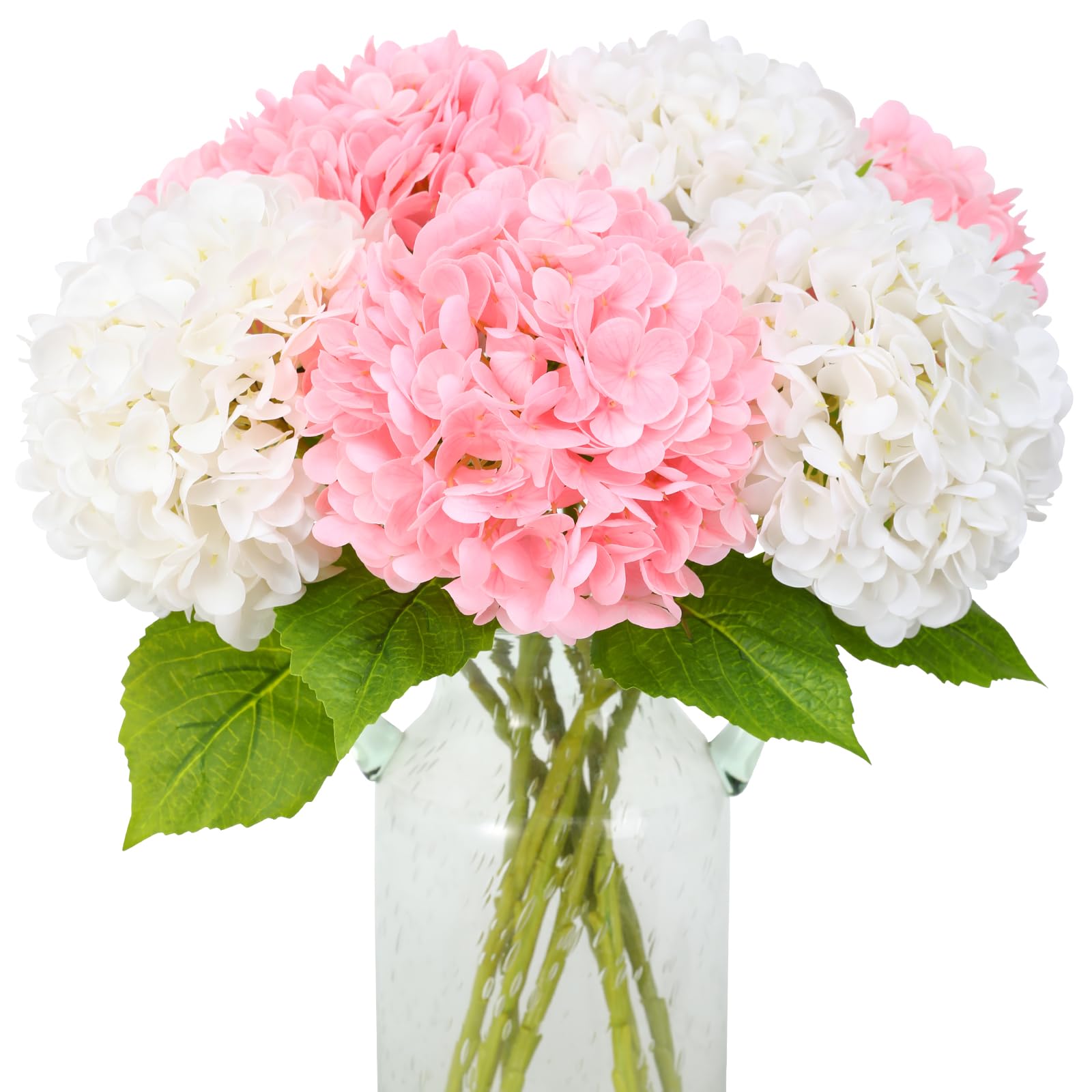 Artificial Hydrangea Flowers Set of 4 - White and Pink-image-70ba50fa-5367-4855-bf35-4ea3f50dd53b-114373