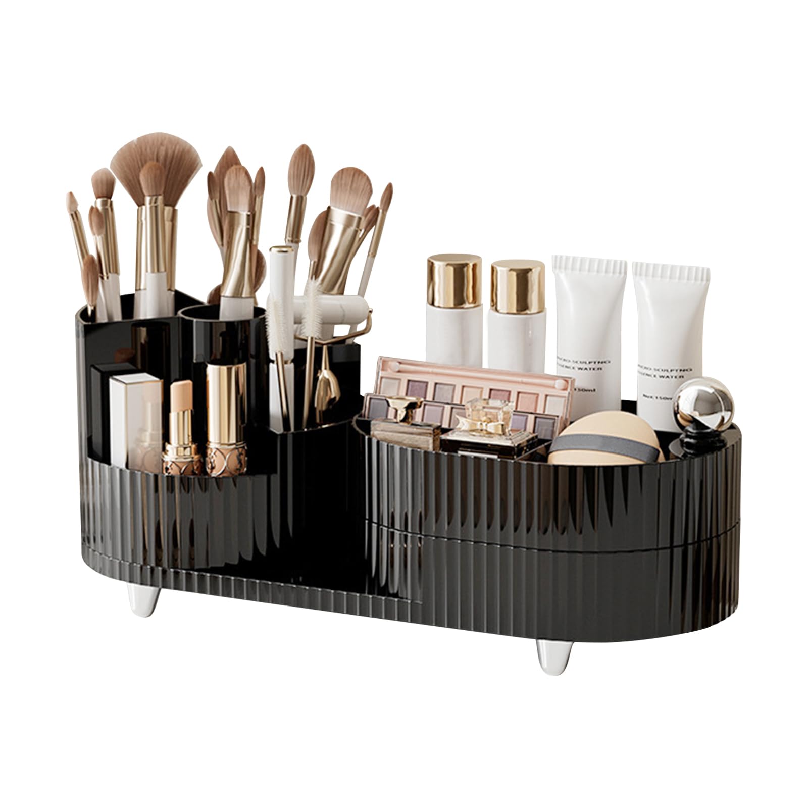 360° Rotating Makeup Organiser - Black-image-b27cffd7-09cb-4bff-8514-dda8d9129fef-84040