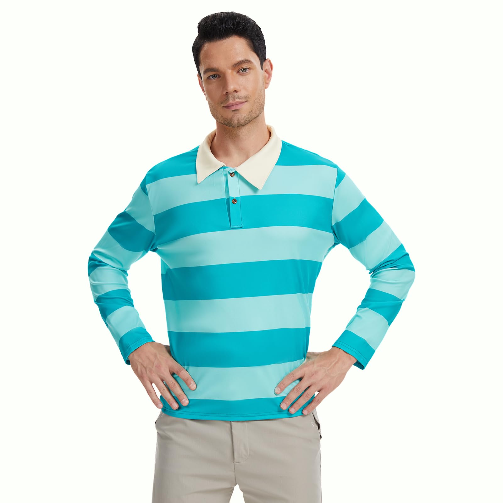 Men's Striped Polo Shirt - Green XL-image-e95e96ed-b7d1-4abe-ae06-374a035d6d9b-118848