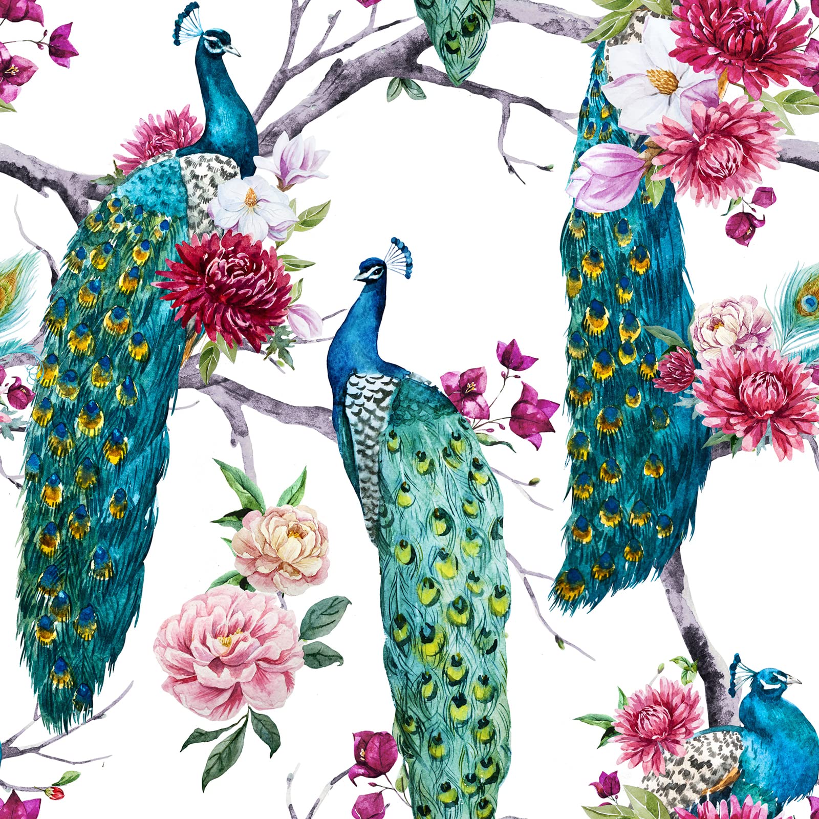 Self Adhesive Floral Wallpaper - Black 44.5x700cm-image-5878e8e9-b71e-4816-9229-320727cb7808-2184