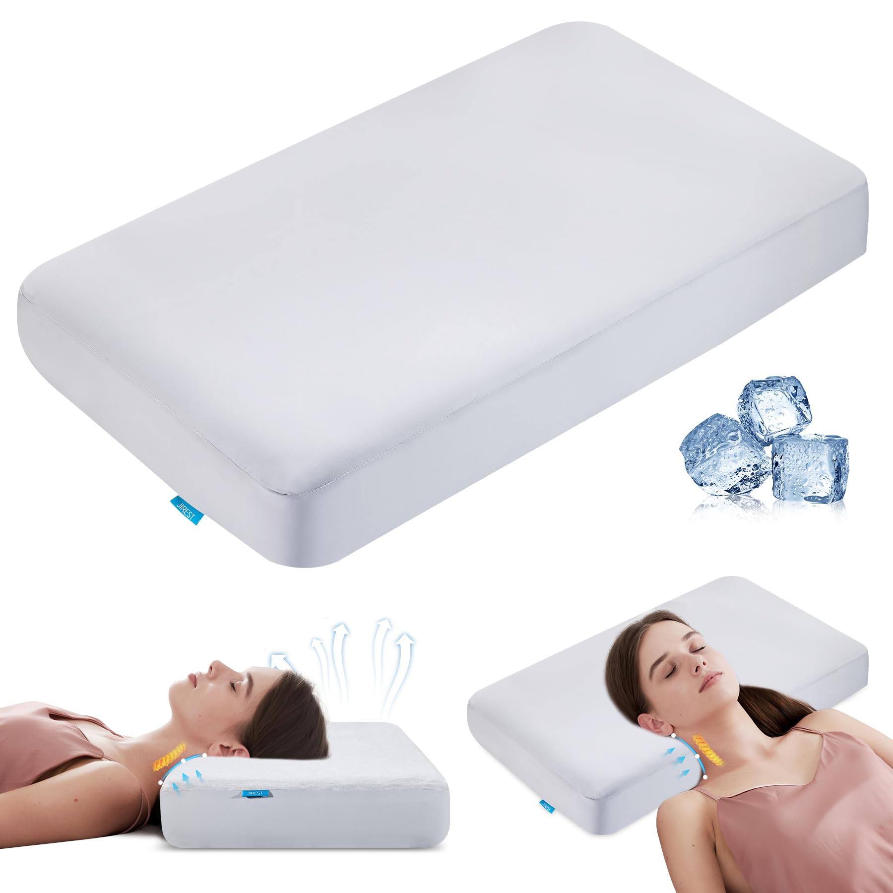 Ergonomic Memory Foam Cervical Pillow for Neck Support - Ideal for All Sleepers with Washable Cover
