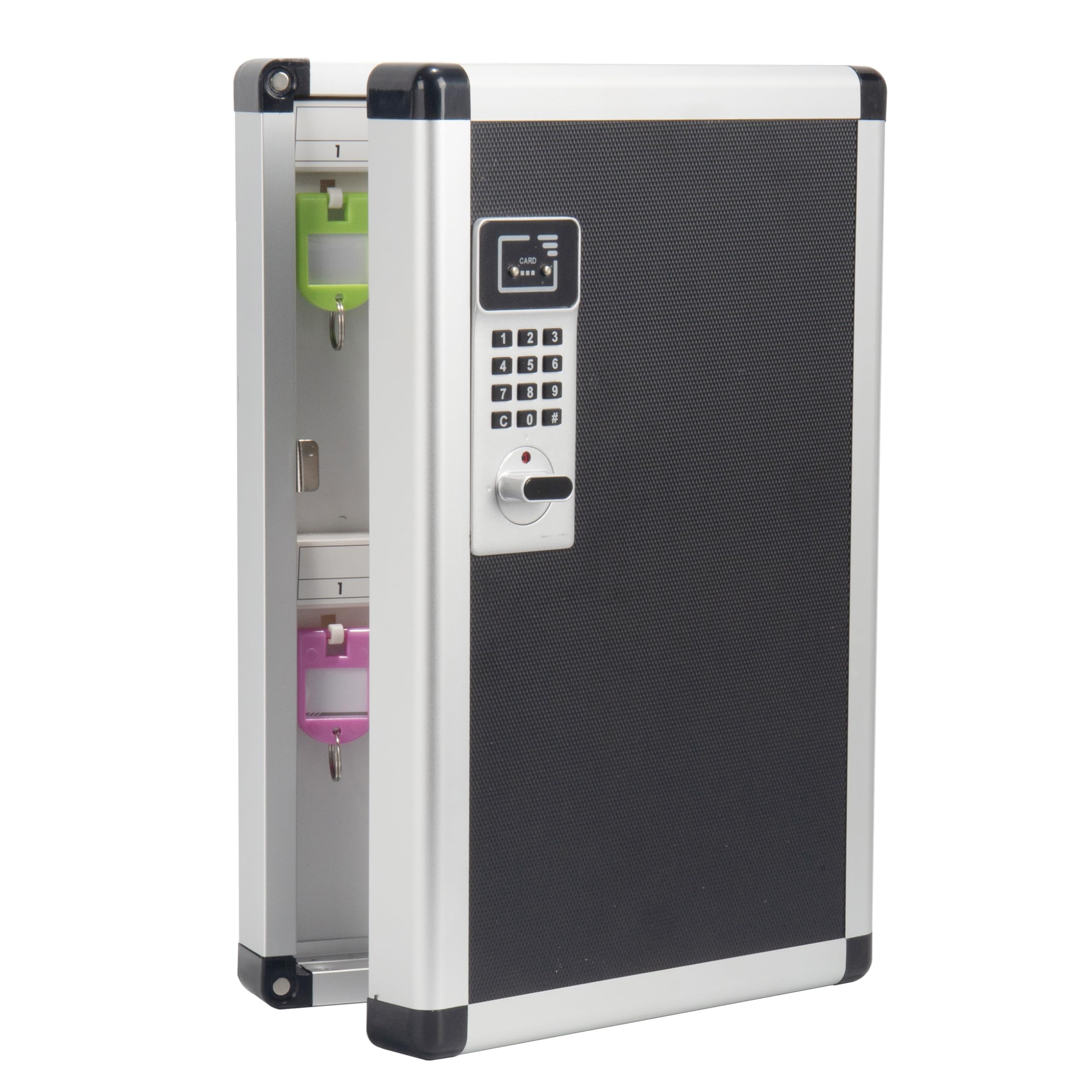Wall Key Lock Box 24 Hooks - Silver 24 Slots