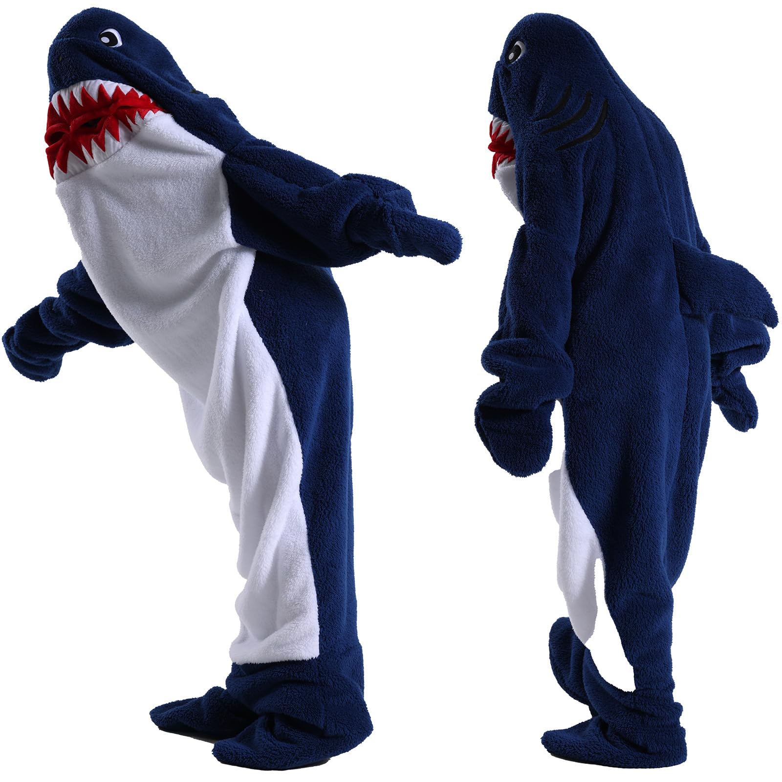 Shark Blanket Hoodie Onesie - Dark Blue XL-image-1547040b-0404-4516-8387-80acc9395ec5-88195