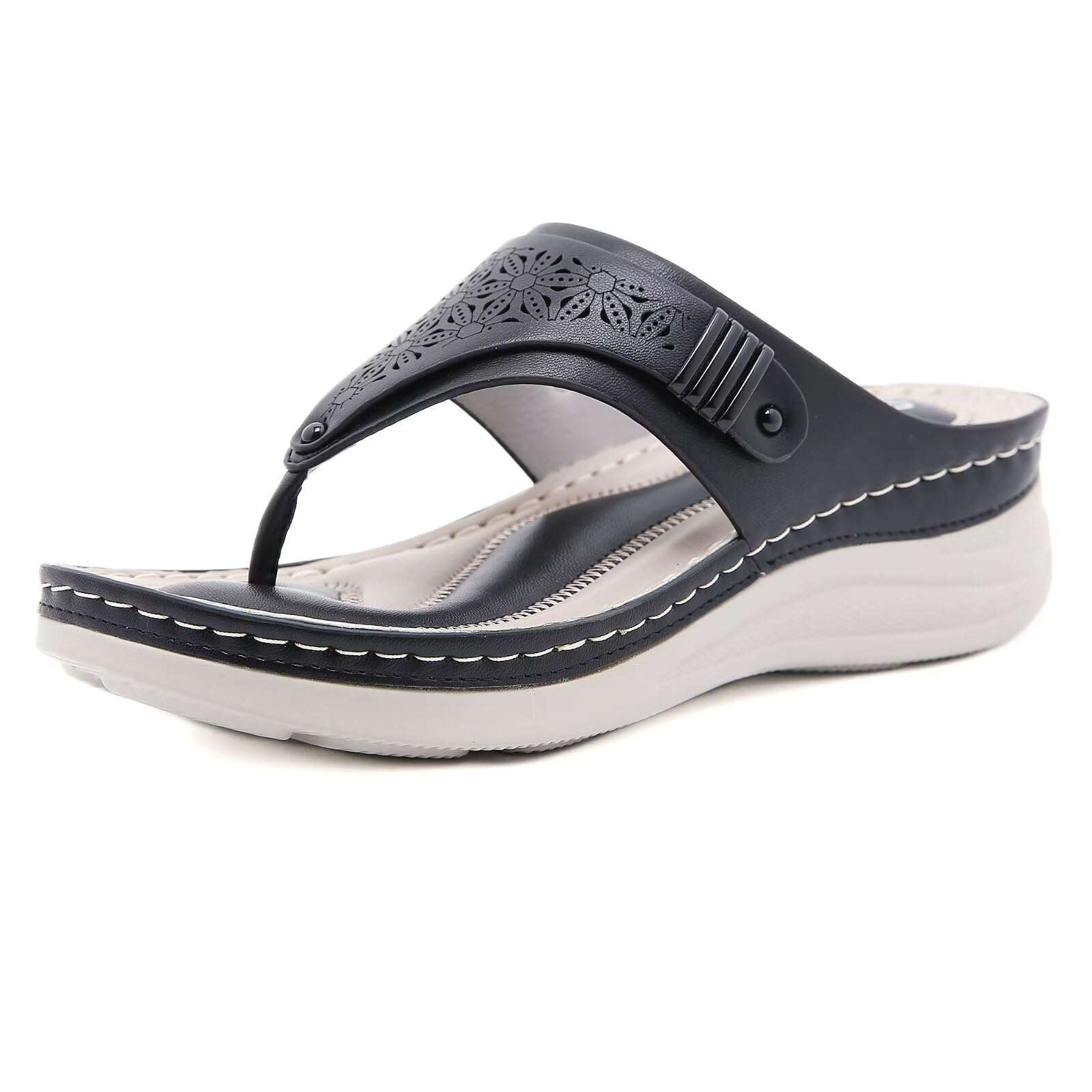 Women's Flat Slip-On Sandals - Black UK6-image-d90e16bd-63ea-4ead-9163-e8f9f6d1fd8b-92997