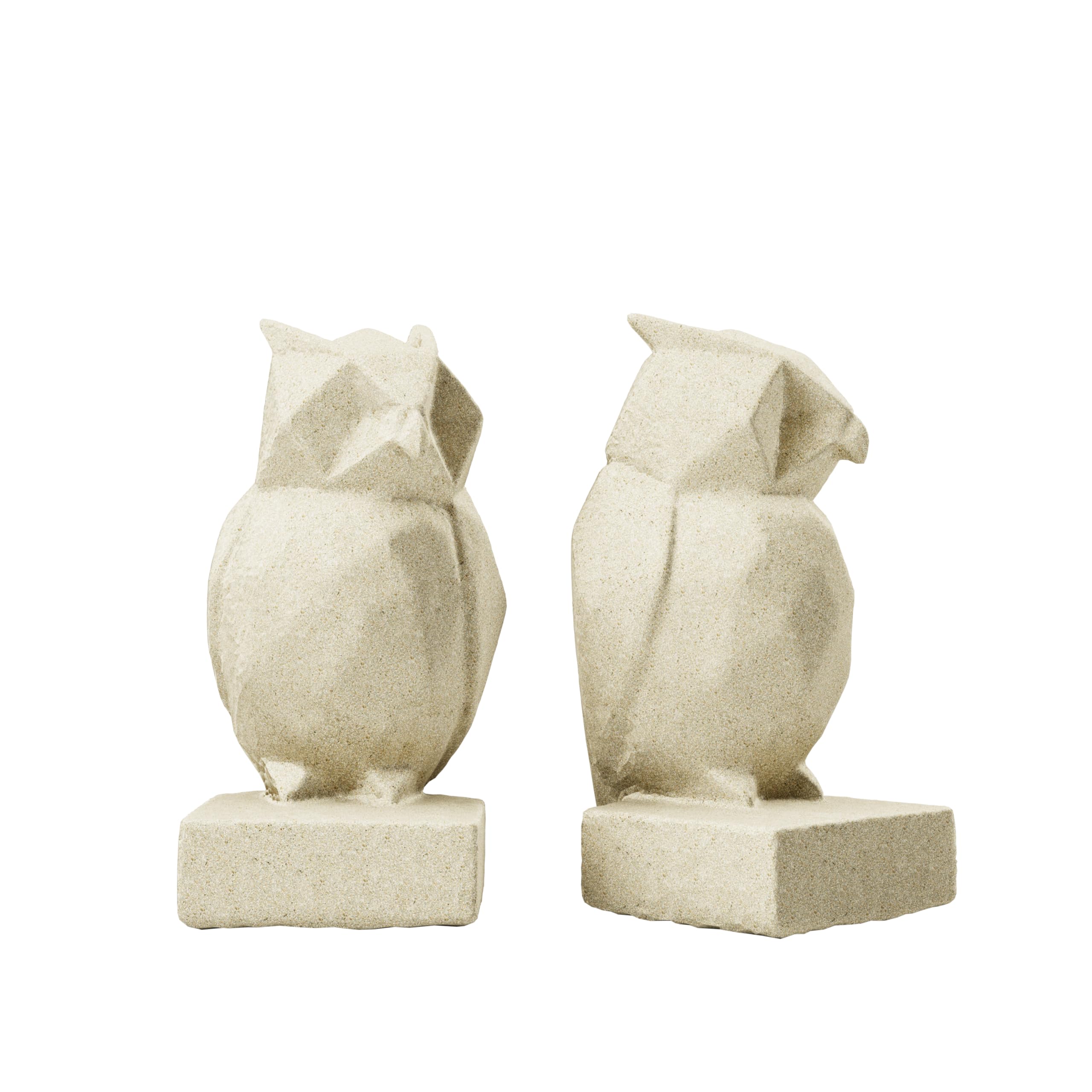 Owl Figurine Resin Bookends Set of 2 - Beige Hook-image-880768cc-91cb-4169-a4d7-90fa94a84c3a-94492
