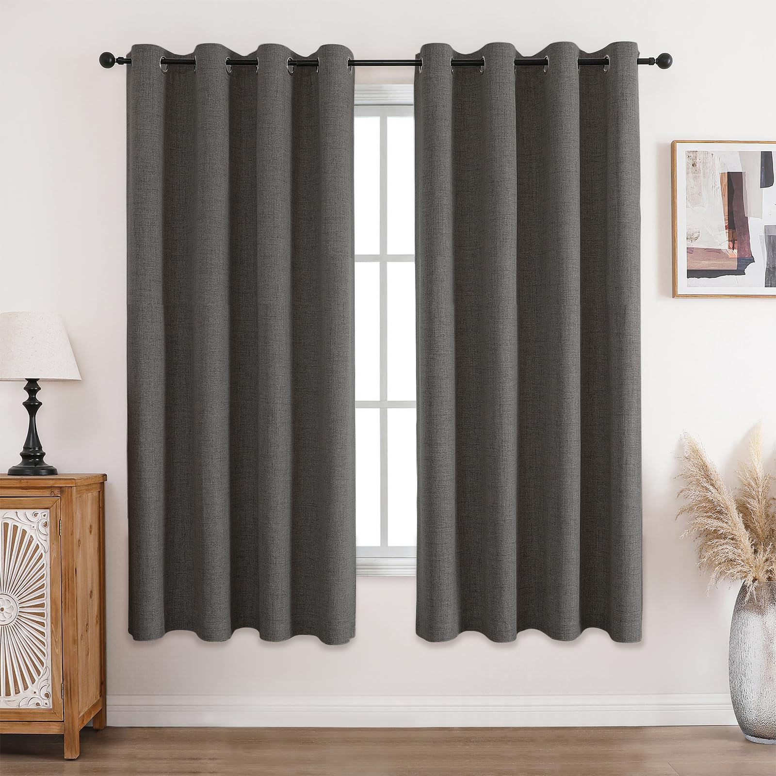 Blackout Thermal Curtains - Grey 52 x 72 Inch-image-219a32ab-fbf2-4ae2-9952-346ce0596b41-104803