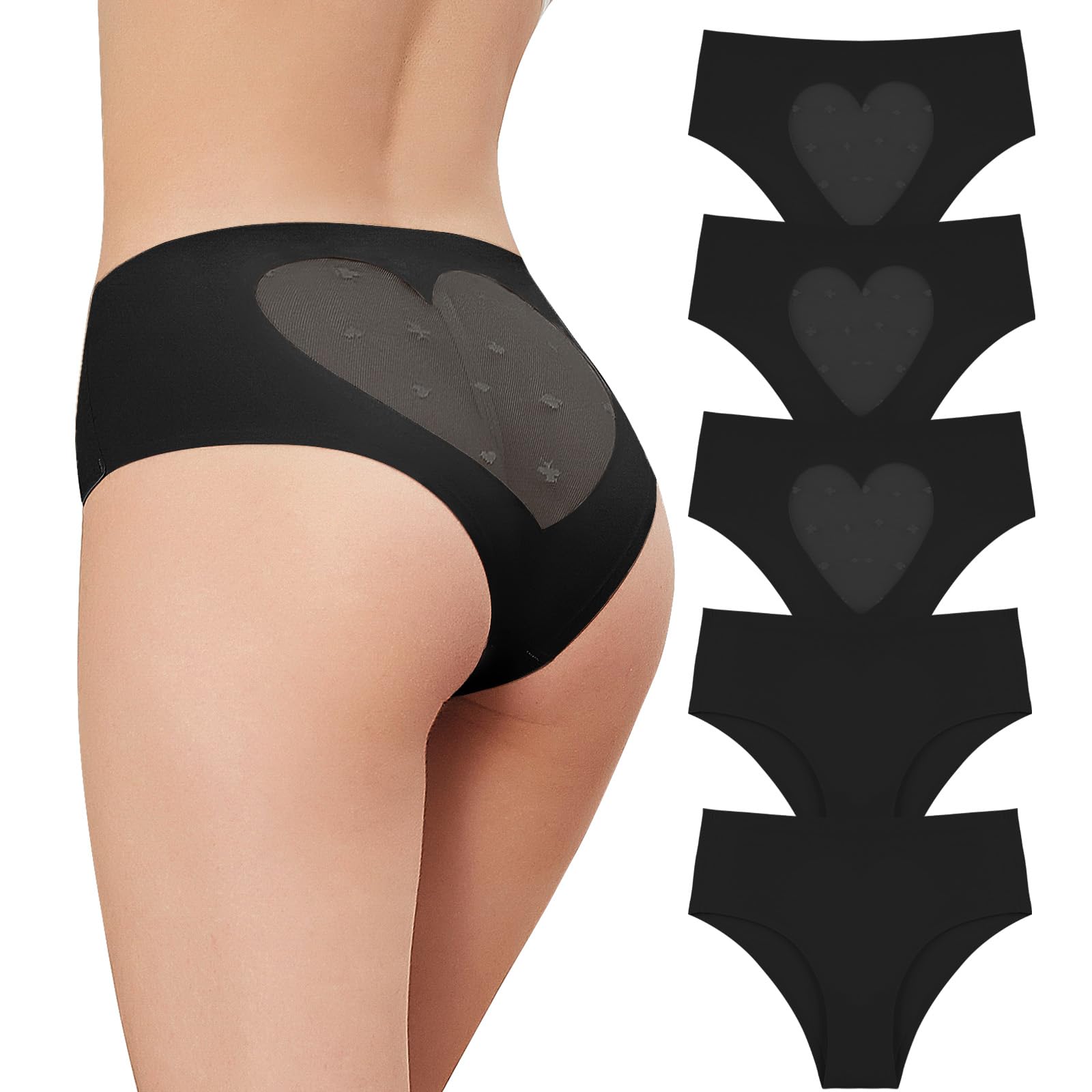 Seamless High Waisted Knickers - Black M-image-ac1fa87d-c770-4c48-b0c3-4d3b1745a77d-105496